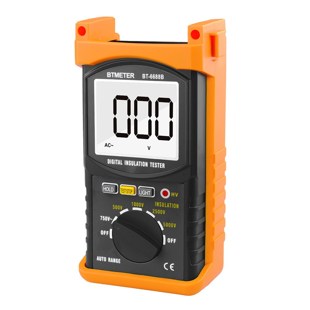 Digital 5000V Insulation Tester Megohmmeter,200GΩ,Auto-Ranging, AC Voltage Test