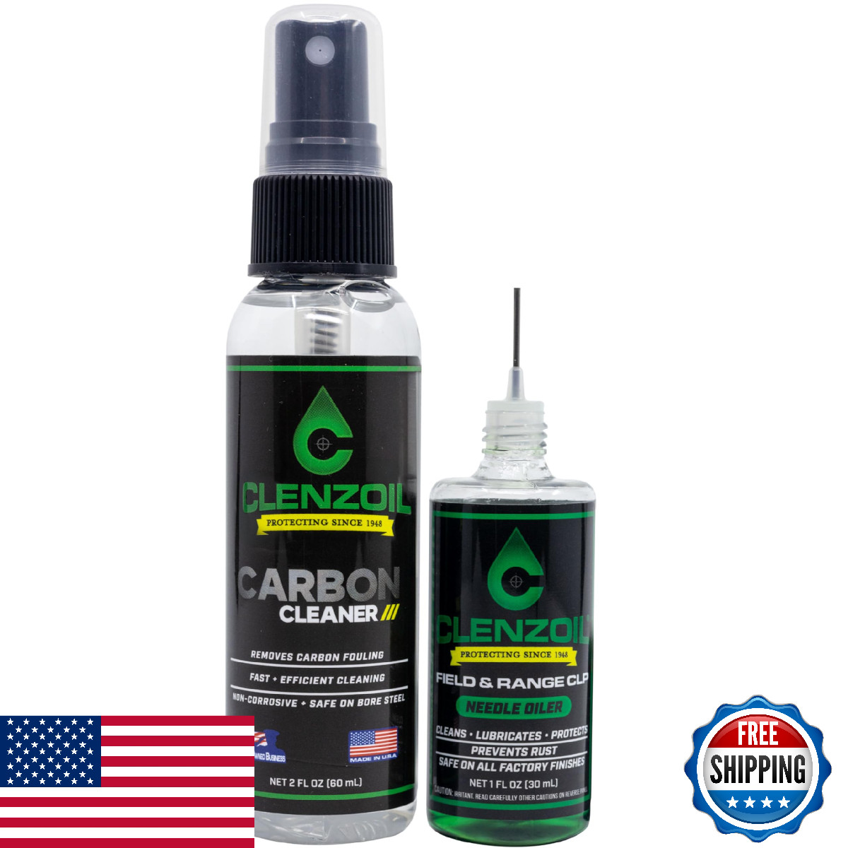 Clenzoil Two-Step Firearm Cleaning System: Carbon Cleaner & CLP Kit - USA Made