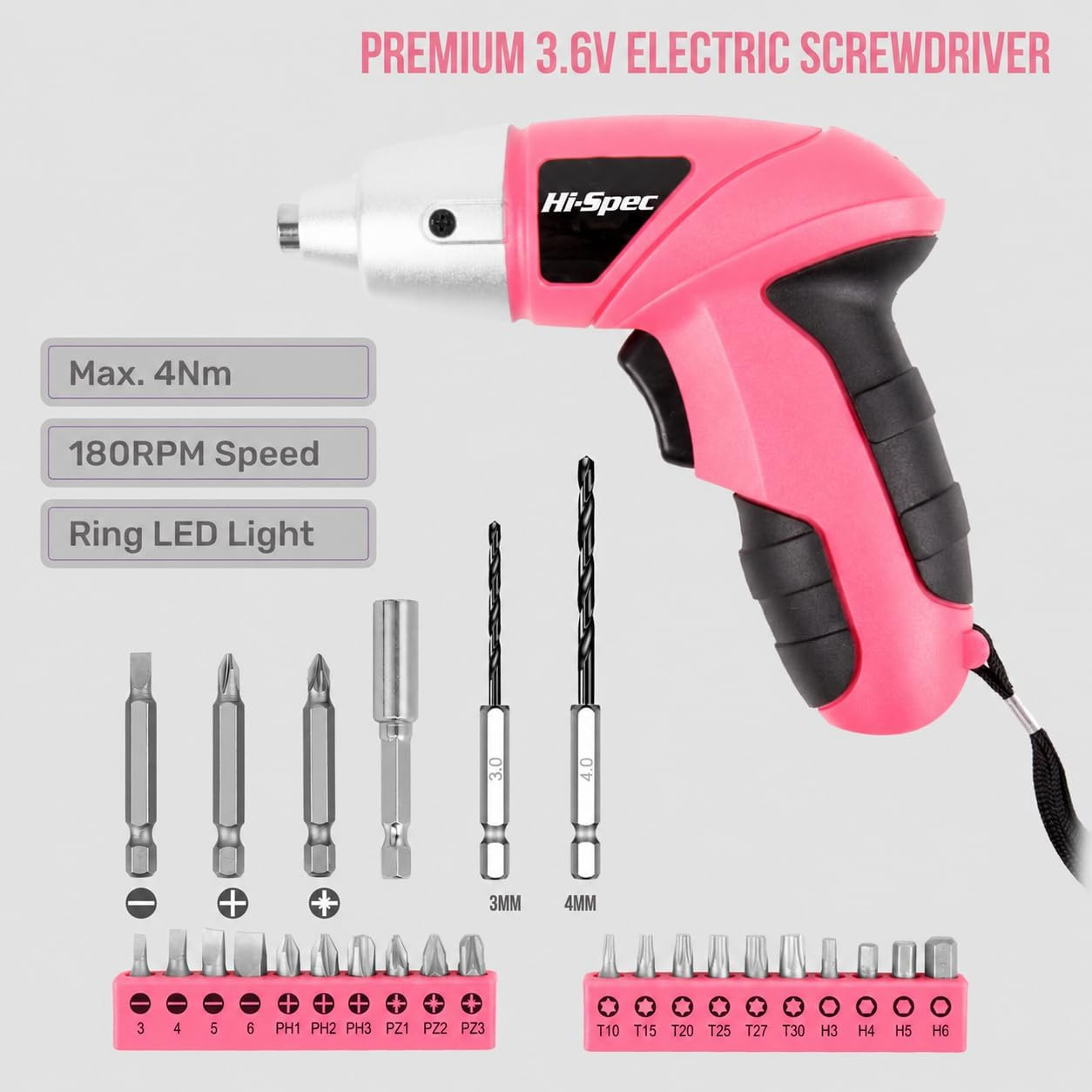 Small Electric Screwdriver, Mini Drill Set, Rechargeable 3.6V Cordless Screwdriv