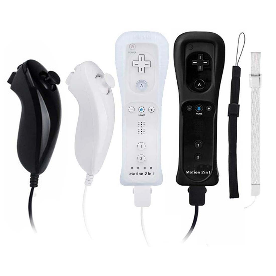 Built in Motion Plus Remote Controller Nunchuck For Nintendo Wii Wii U VideoGame