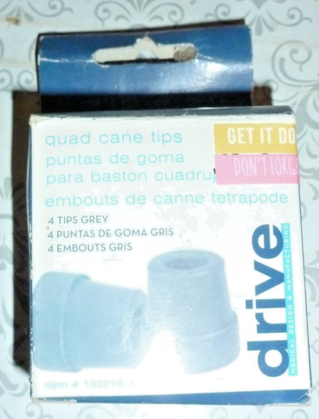 GUARDIAN Quad Cane Tips 5/8"  GREY /4 per pack)