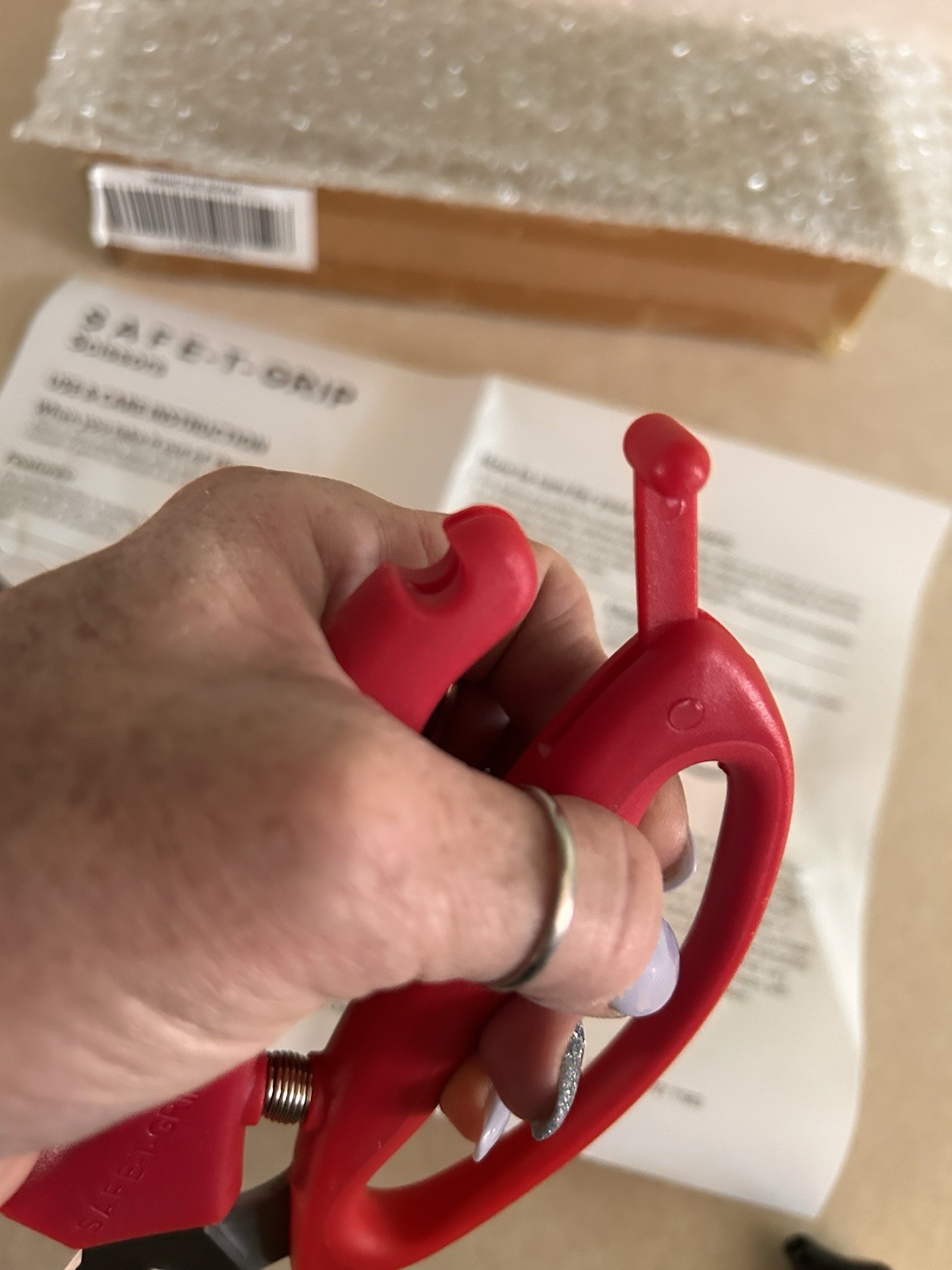Red Heavy-Duty Kitchen/Utility Shears - Right Or Left Hand - Built In Sharpener