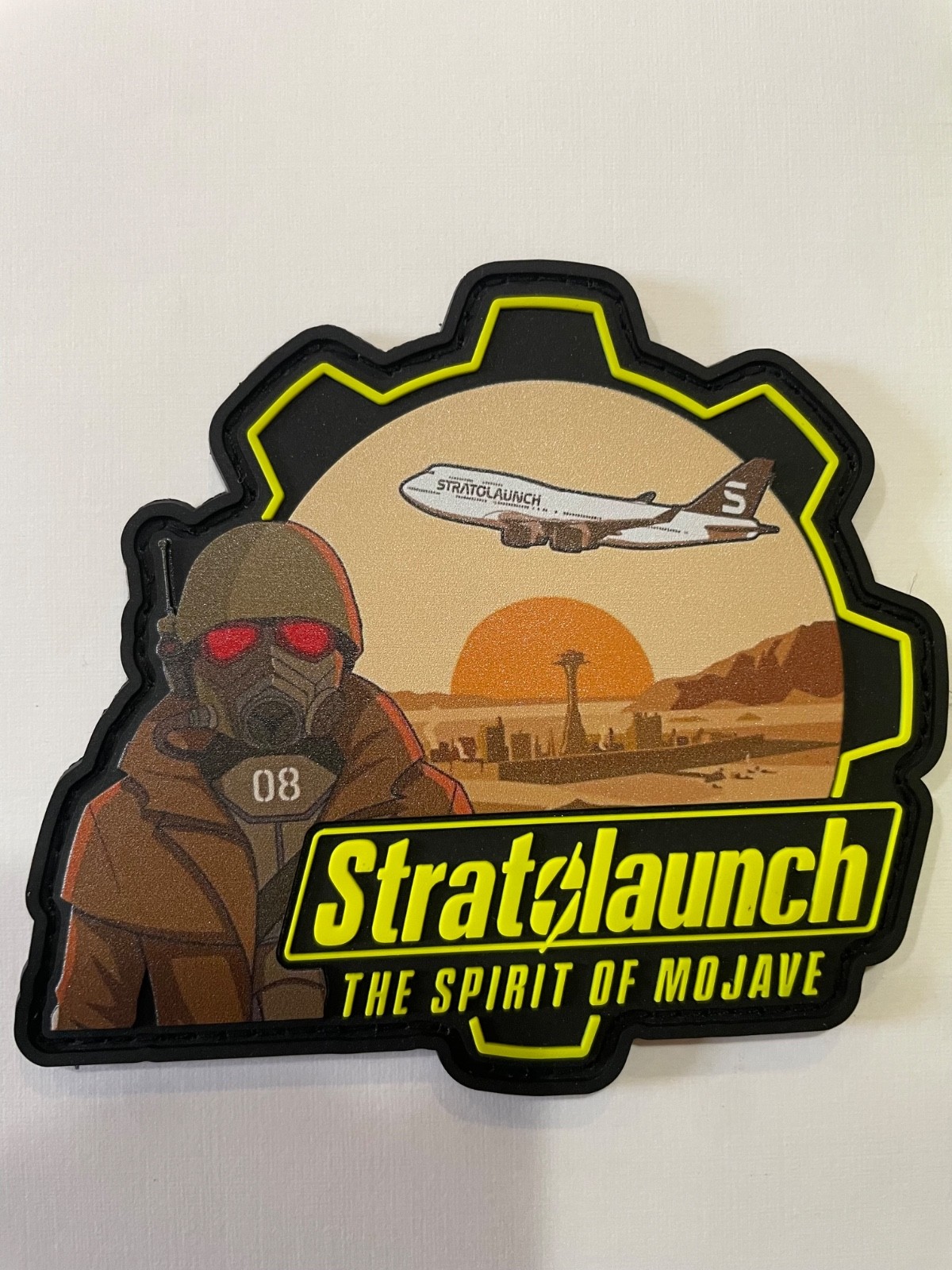 Fallout Inspired Stratolaunch Spirit of Mojave PVC Morale Patch Hook & Loop