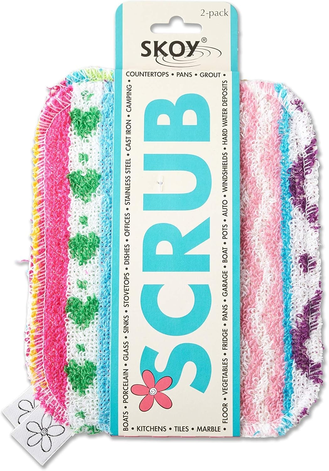 Scrub, 2-pack Reusable, Non-Scratching Dish Scrubber for Kitchen and Househol...