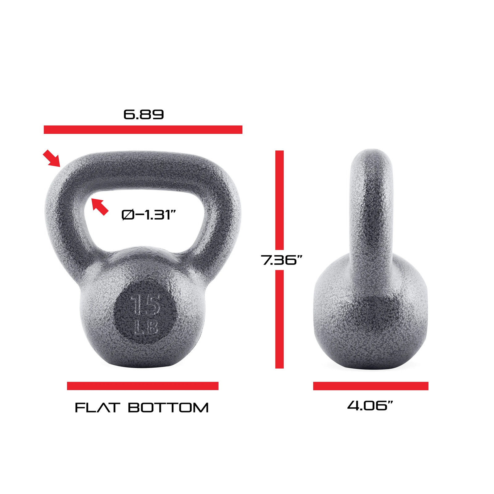 CAP Barbell 15lb Cast Kettlebell, Single