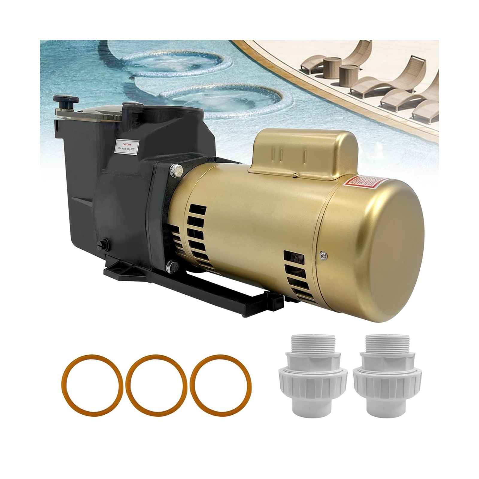 W3SP2610X15 1.5HP Super Pool Pump Compatible with Hayward SP2610X15 Single Sp...