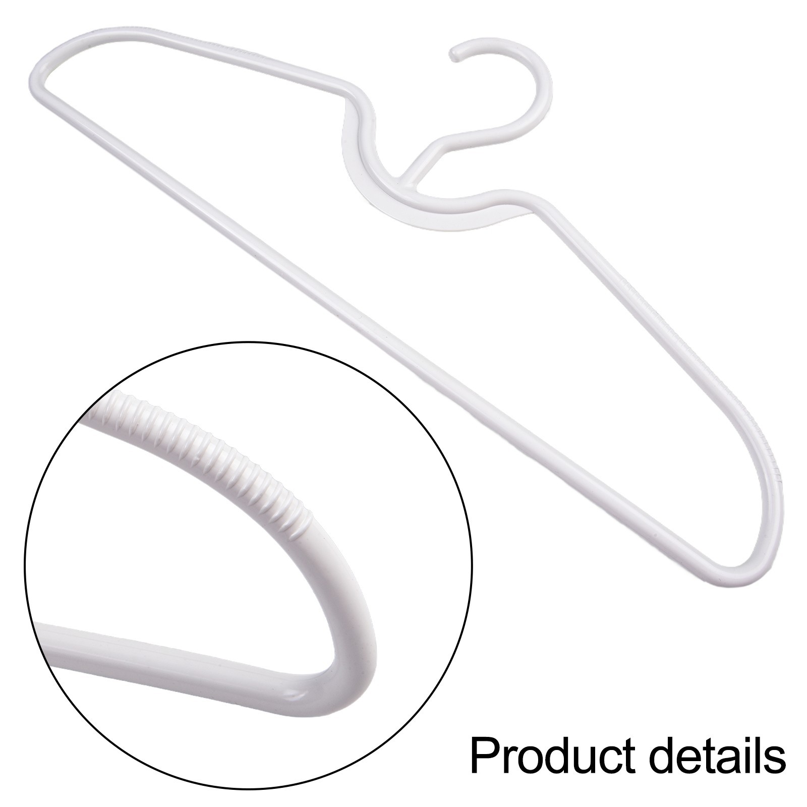 Vertical Storage Solution Short Neck Plastic Clothes Hangers Set of 10