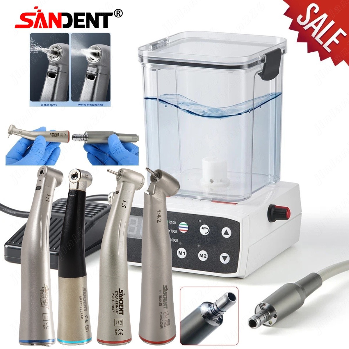 Dental Brushless LED Electric Motor with Water Tank/1:5/1:1/1:4.2 LED Handpiece