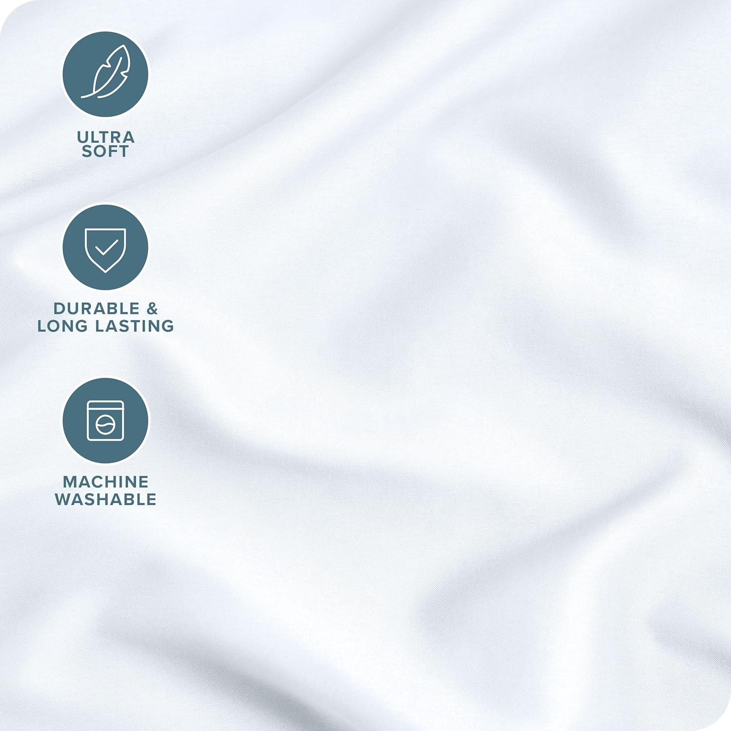 Microfiber Pillowcase Set Cooling Pillowcase 4-Piece Set, White)