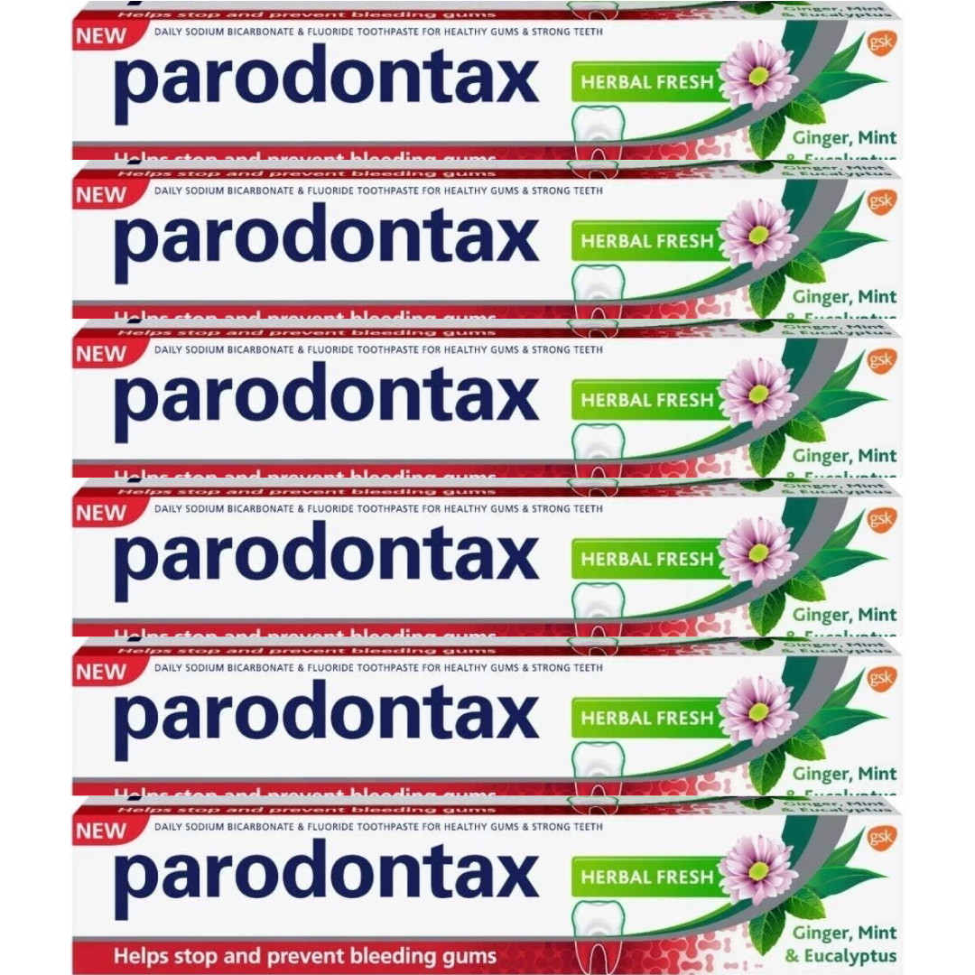 Parodontax Herbal Fresh Healthy Gums Fluoride Toothpaste 75ml (Pack Of 6)