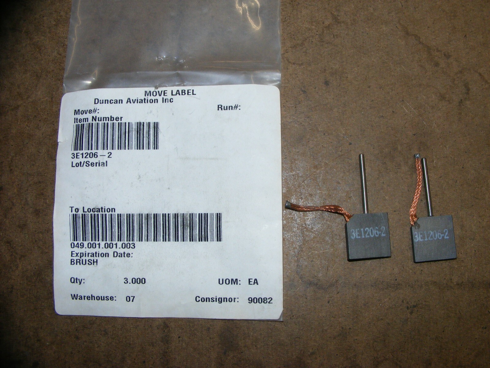 (2) Brush 3E1206-2 Aircraft Airplane (a85)