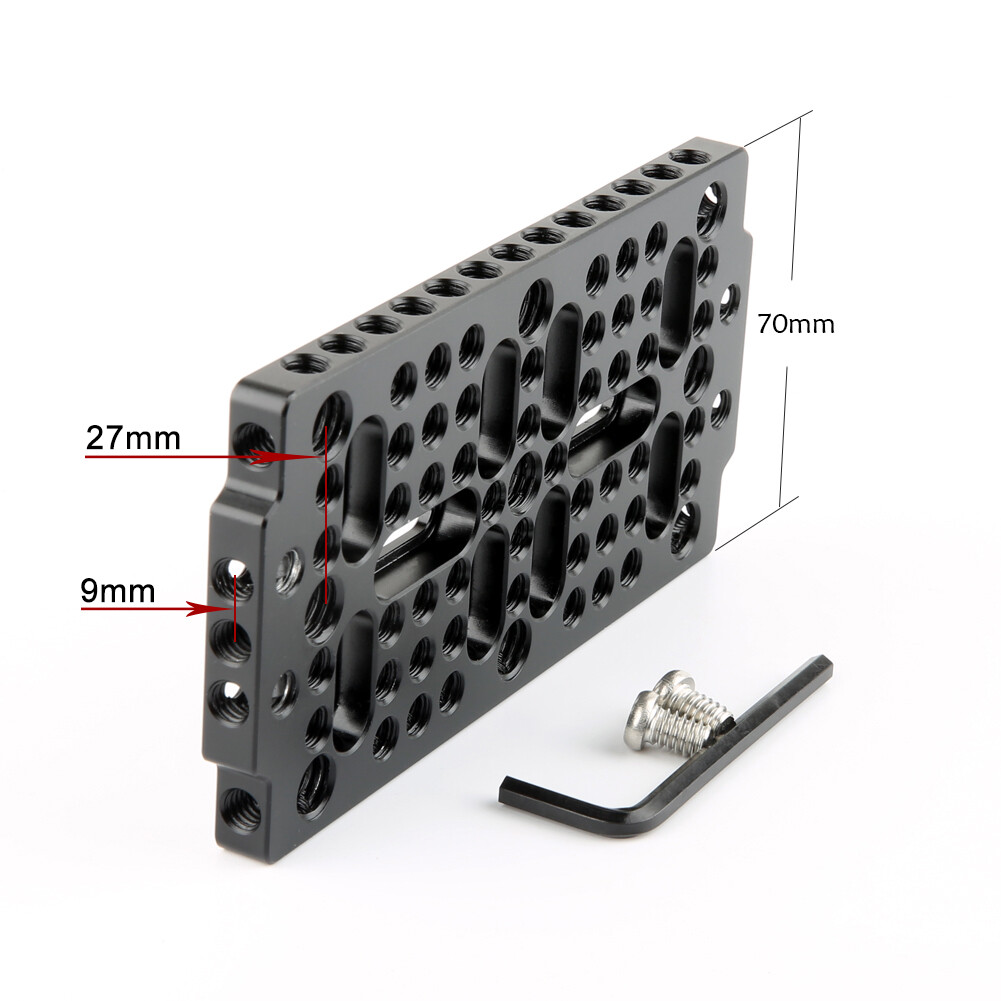 Niceyrig 1/4" 3/8" Thread Cheese Mounting Plate for Camera Tripod Rig