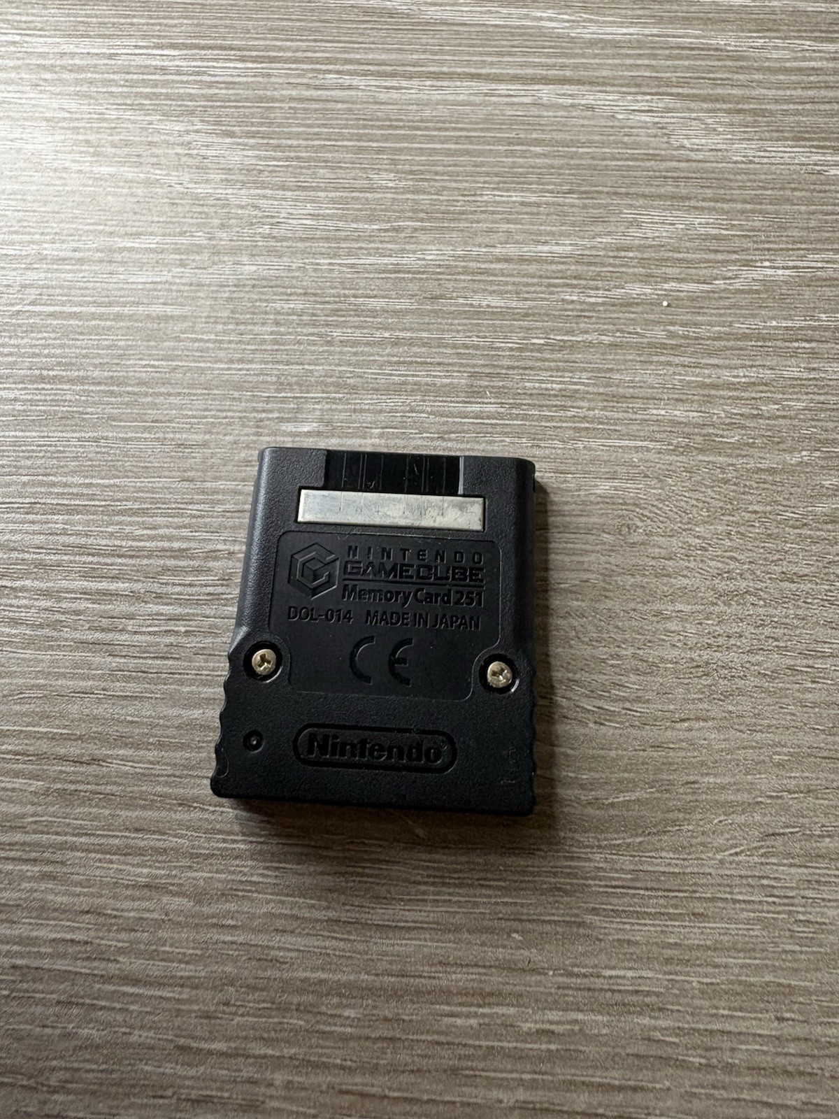 Nintendo GameCube Memory Card 251 Blocks DOL-014 Black Authentic Tested