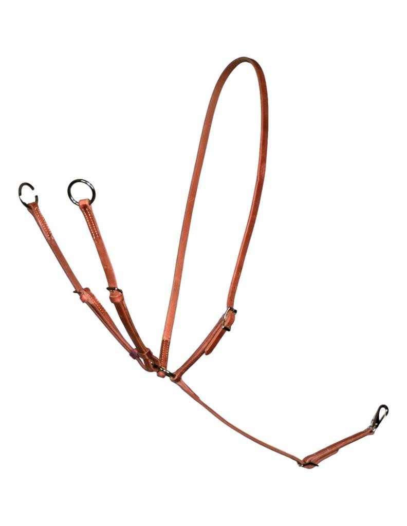 Schutz Training Fork Leather Adjustable Nickel Hardware Brown 8054