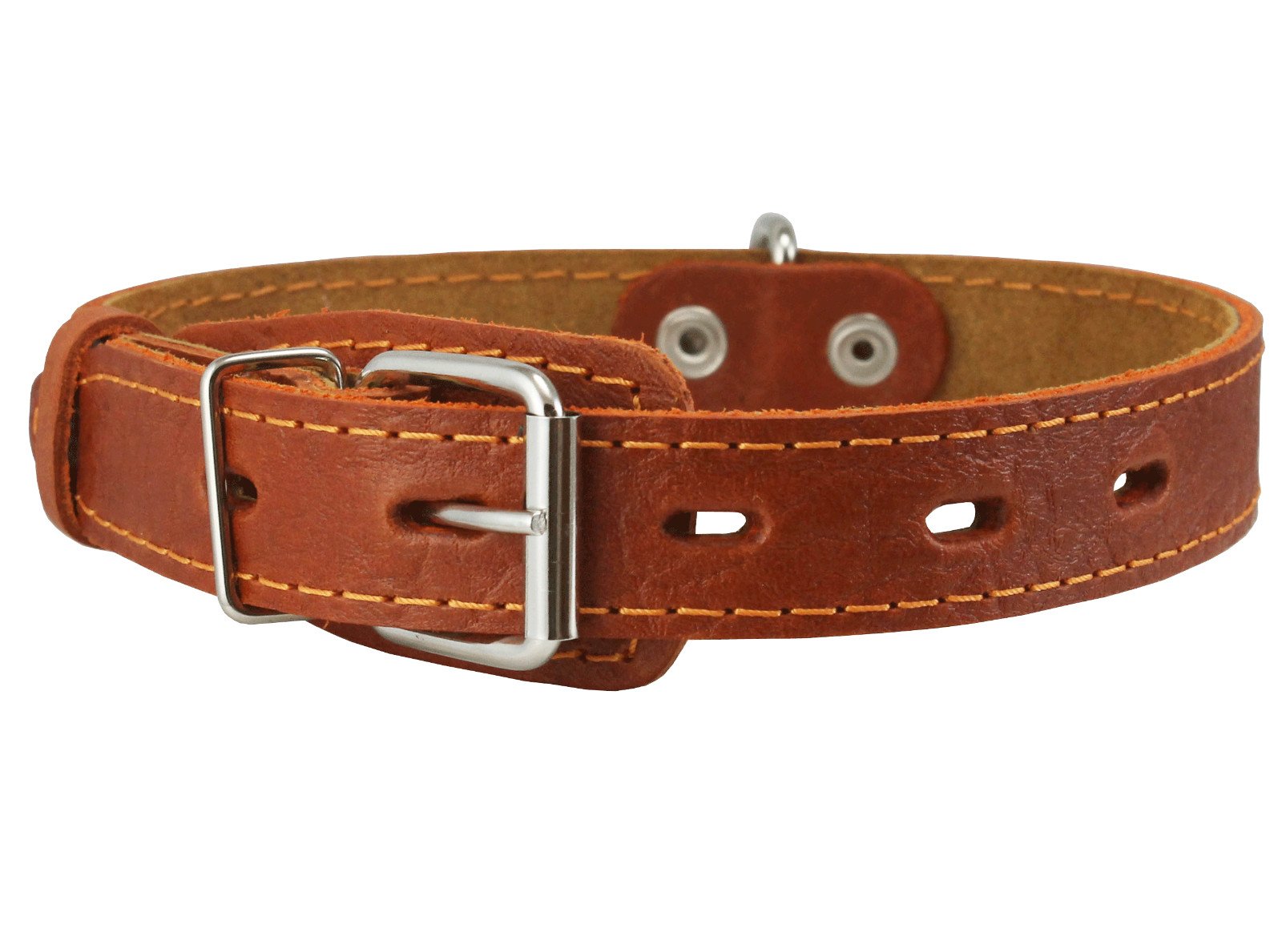 Genuine Leather Dog Collar 1" wide 15"-20" neck for Medium/Large Dogs