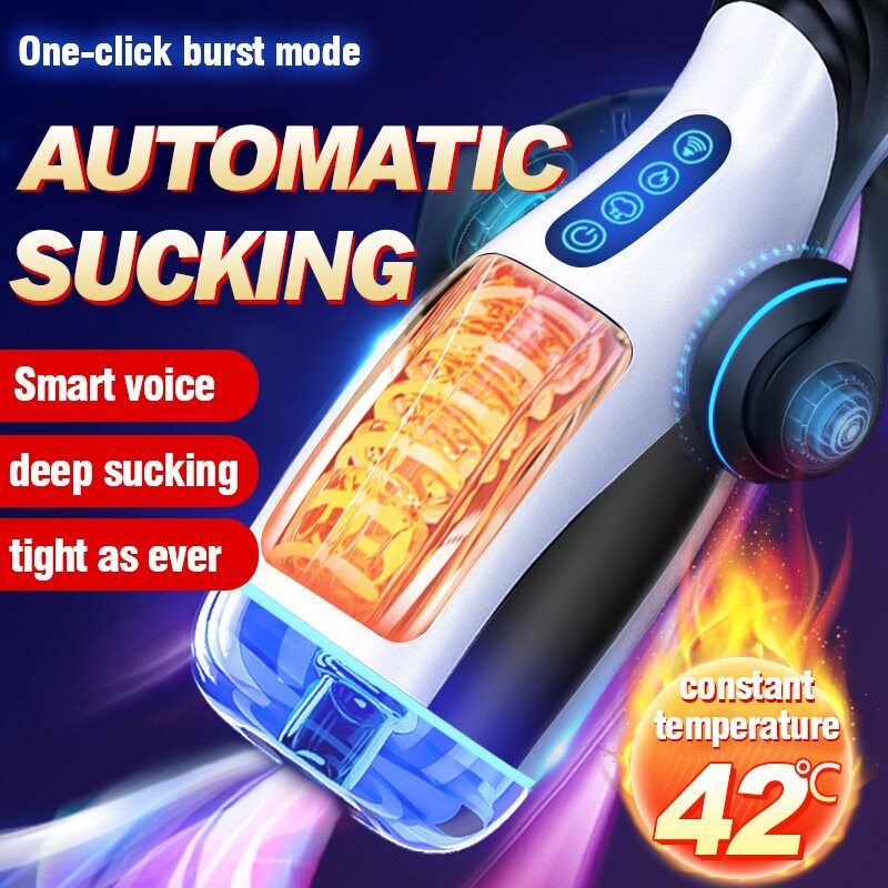 Male Automatic Masturbaters Blowjob Cup Sucking Intelligent Heating Lubricants