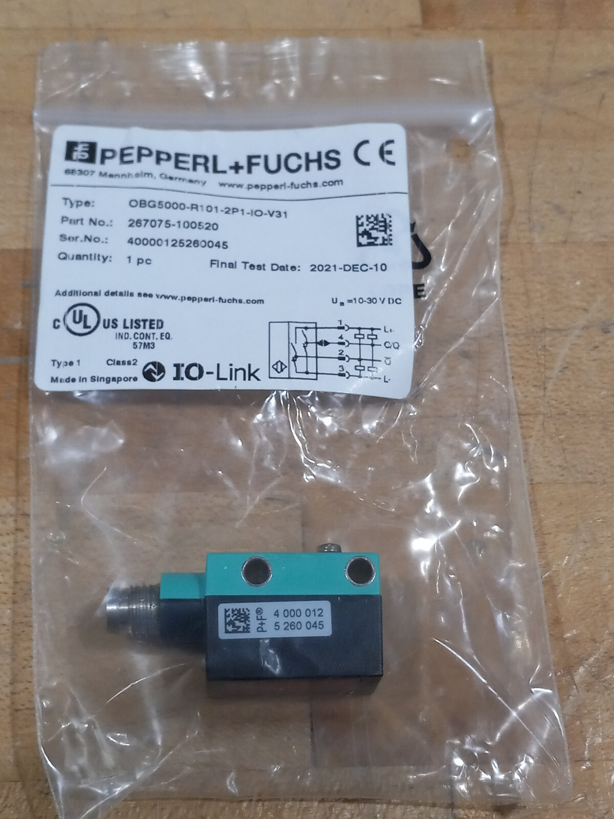 PEPPERL+FUCHS  OBG5000-R101-2P1-IO-V31  SENSOR