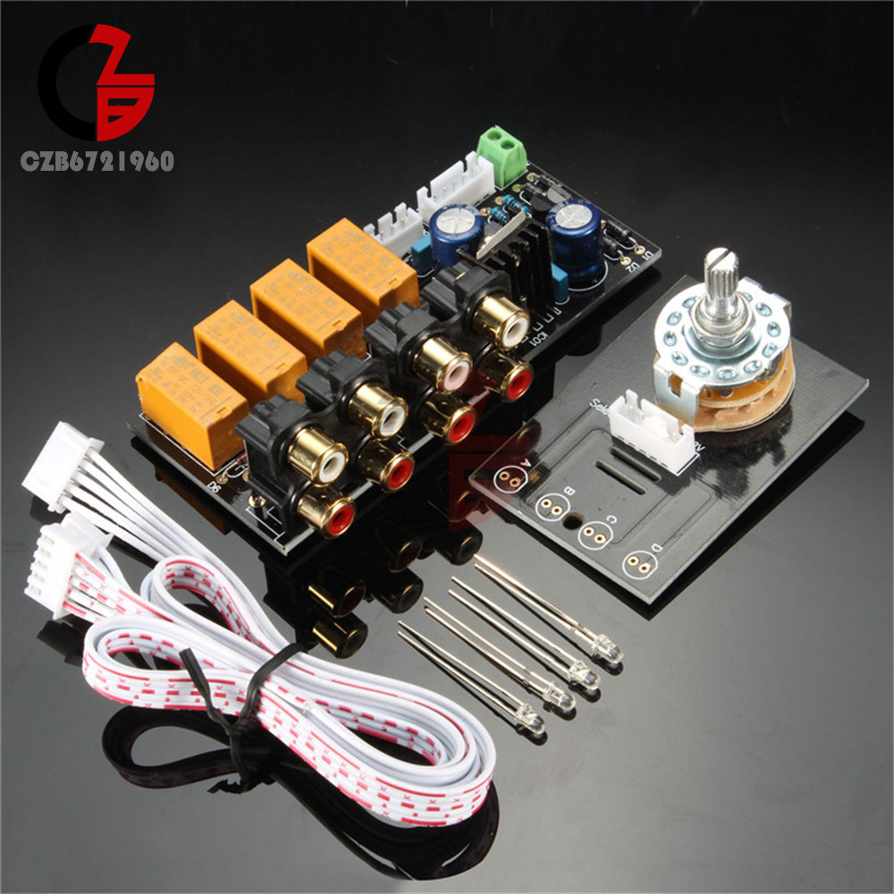 Audio Input Signal Selector Relay Board/Signal Switching Amplifier Board + RCA