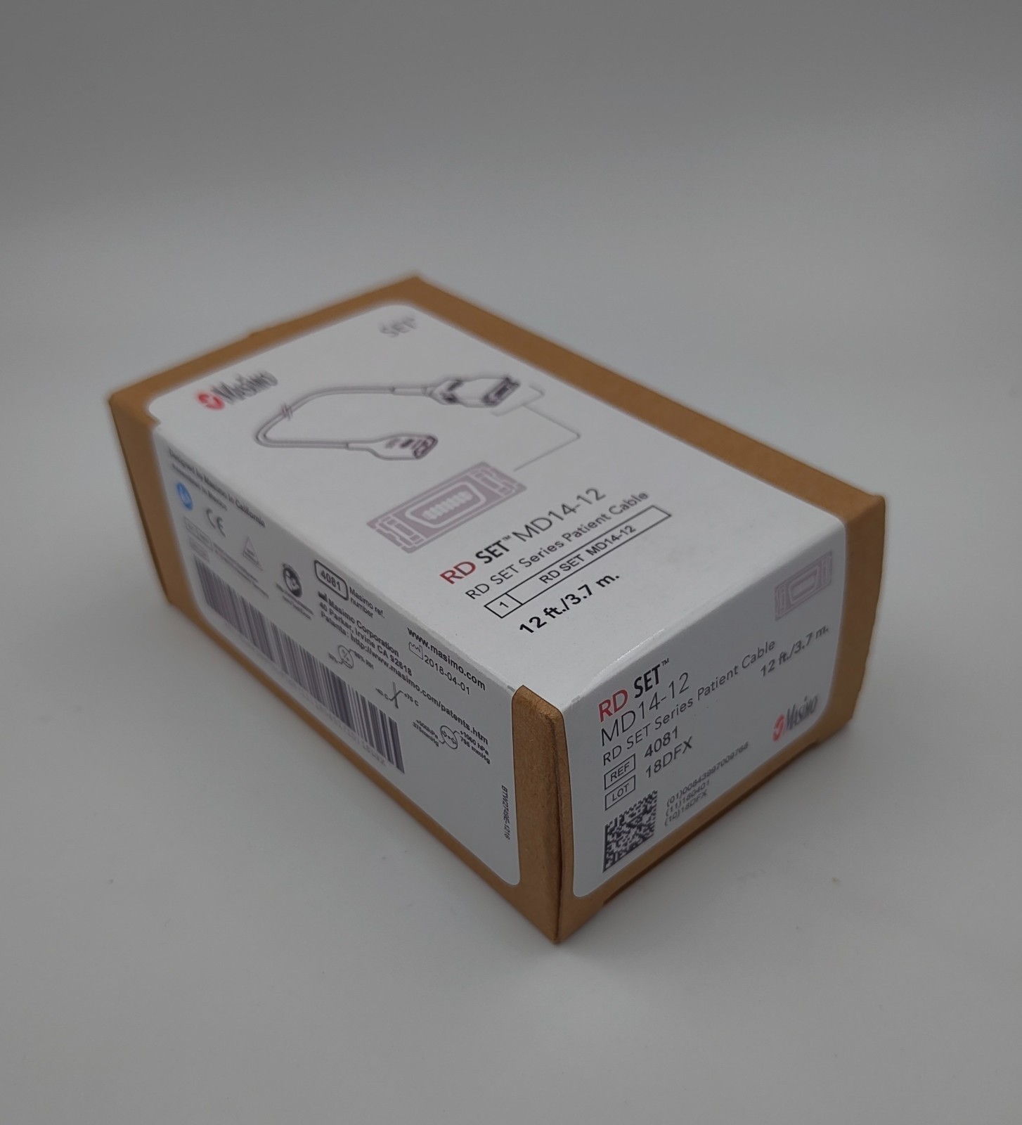 Masimo 4081 RD SET MD14-12 RD SET Series Patient Cable (New,1Pc)