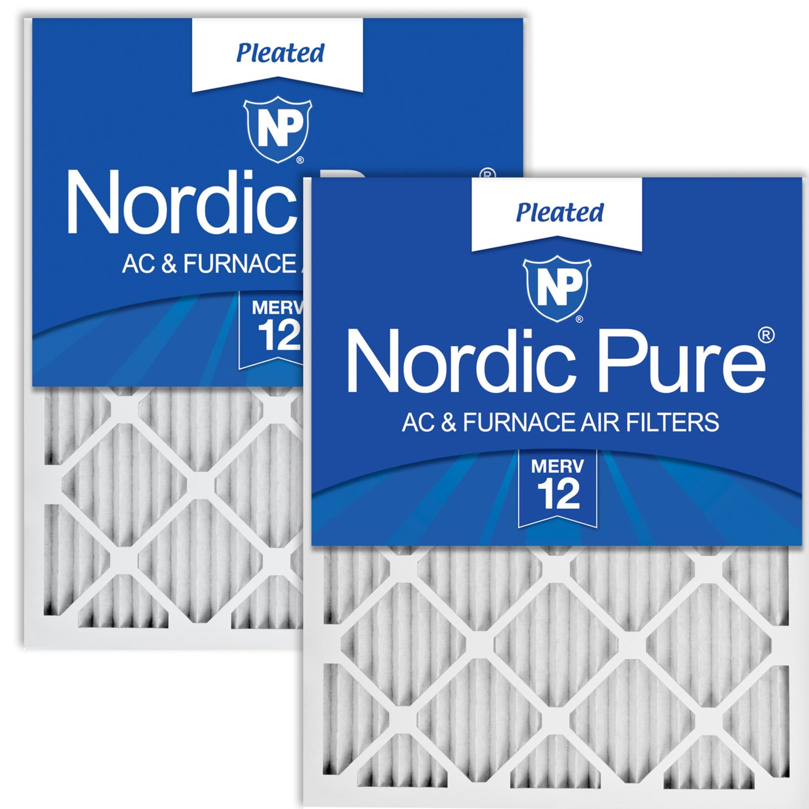 14x24x1 (Actual Size: 13 3/4 x 23 3/4 x 3/4) Pleated 12 2 Pack