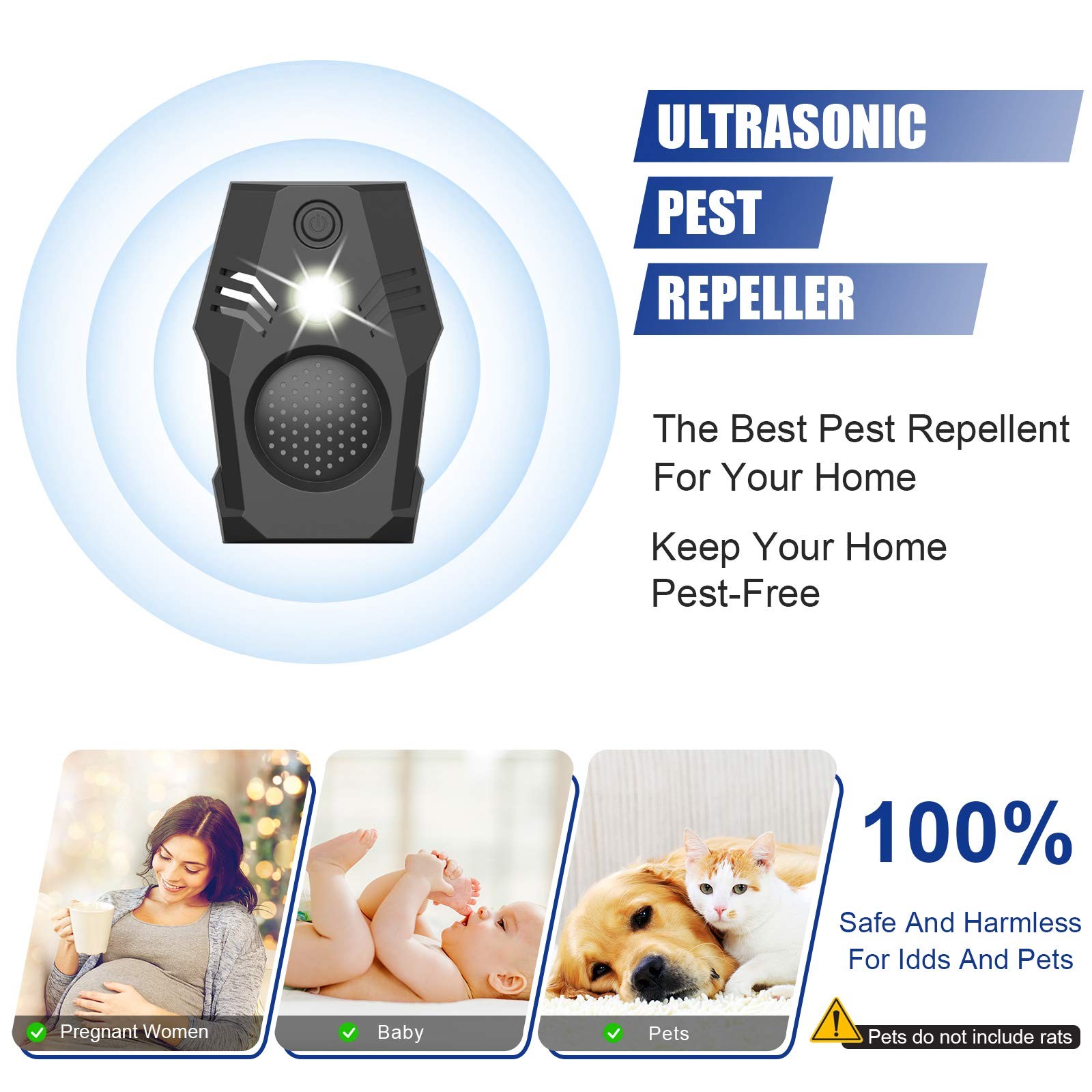 Superior Squirrel Repeller, Ultrasonic Squirrel Repellent Plug in, Electronic...