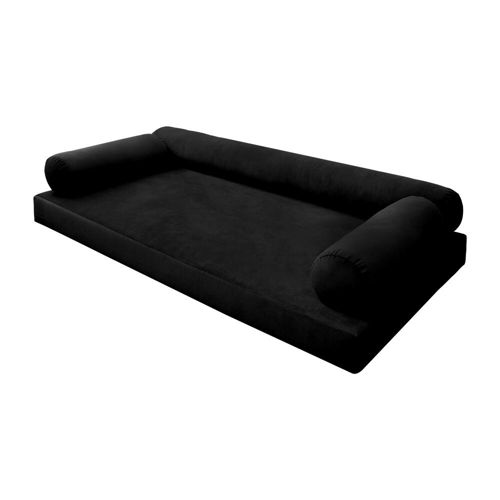 |SLIPCOVER ONLY| S.V6 Velvet Indoor Daybed Mattress Pillow Knife Edge Twin AD374