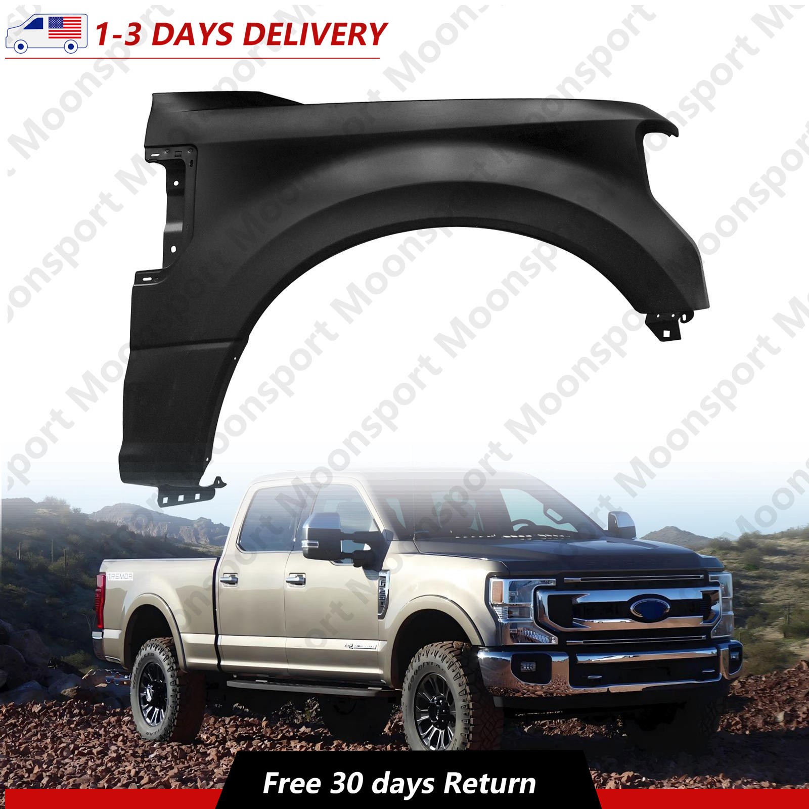 Front Passenger Side Fender LC3Z16005A For 2020-2022 Ford F-250 Super Duty