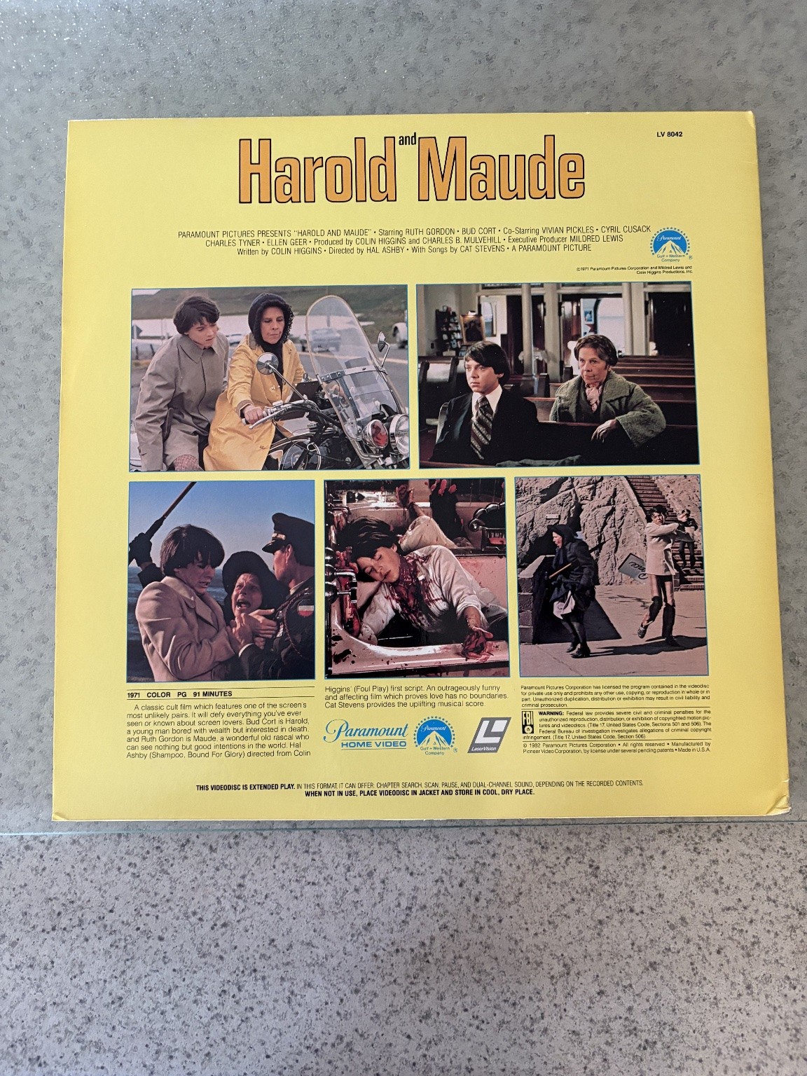 Harold and Maude LaserDisc 1971 Comedy Extended Play Paramount