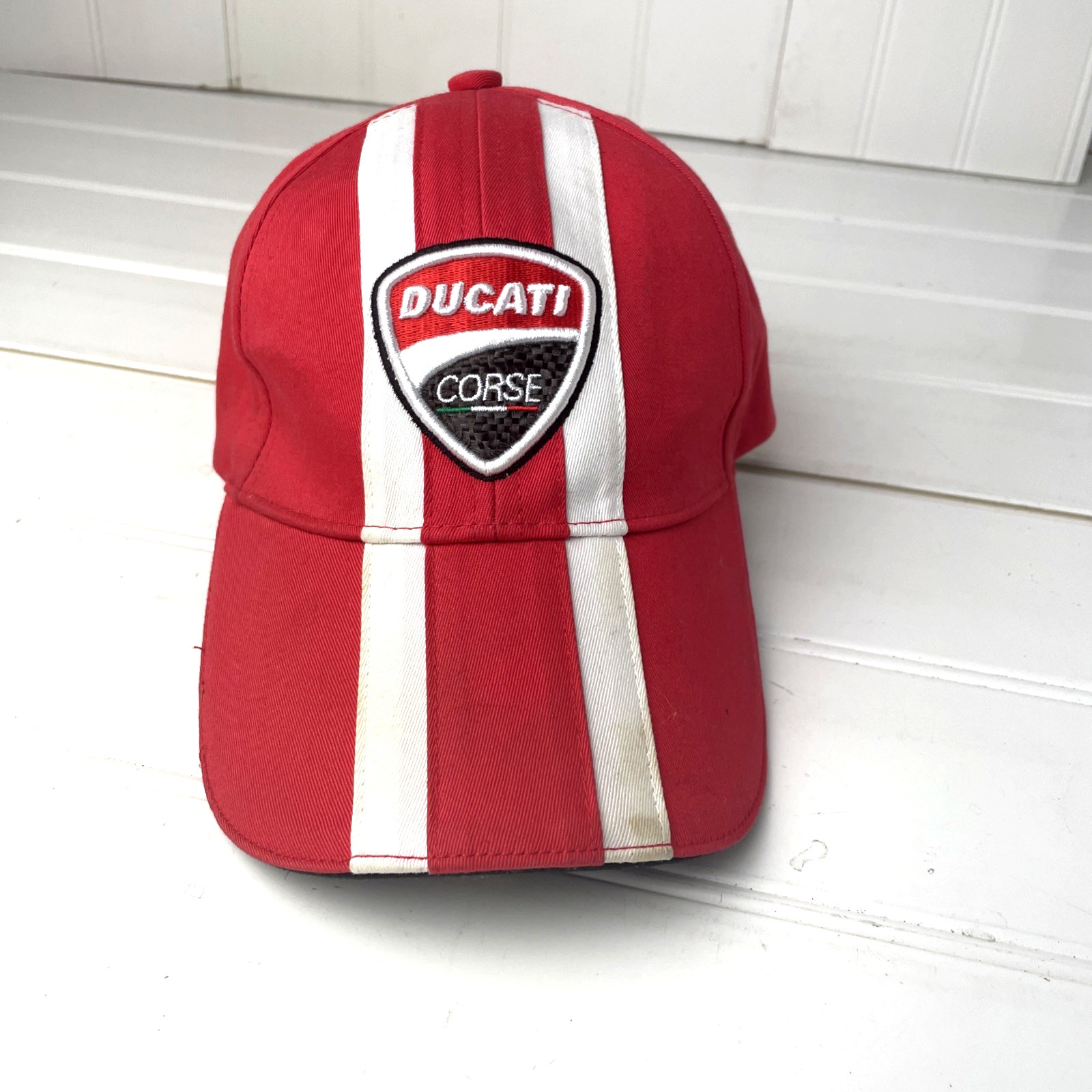 Ducati Corse Sports Cap Motorbike Motorcycle Red Adjustable