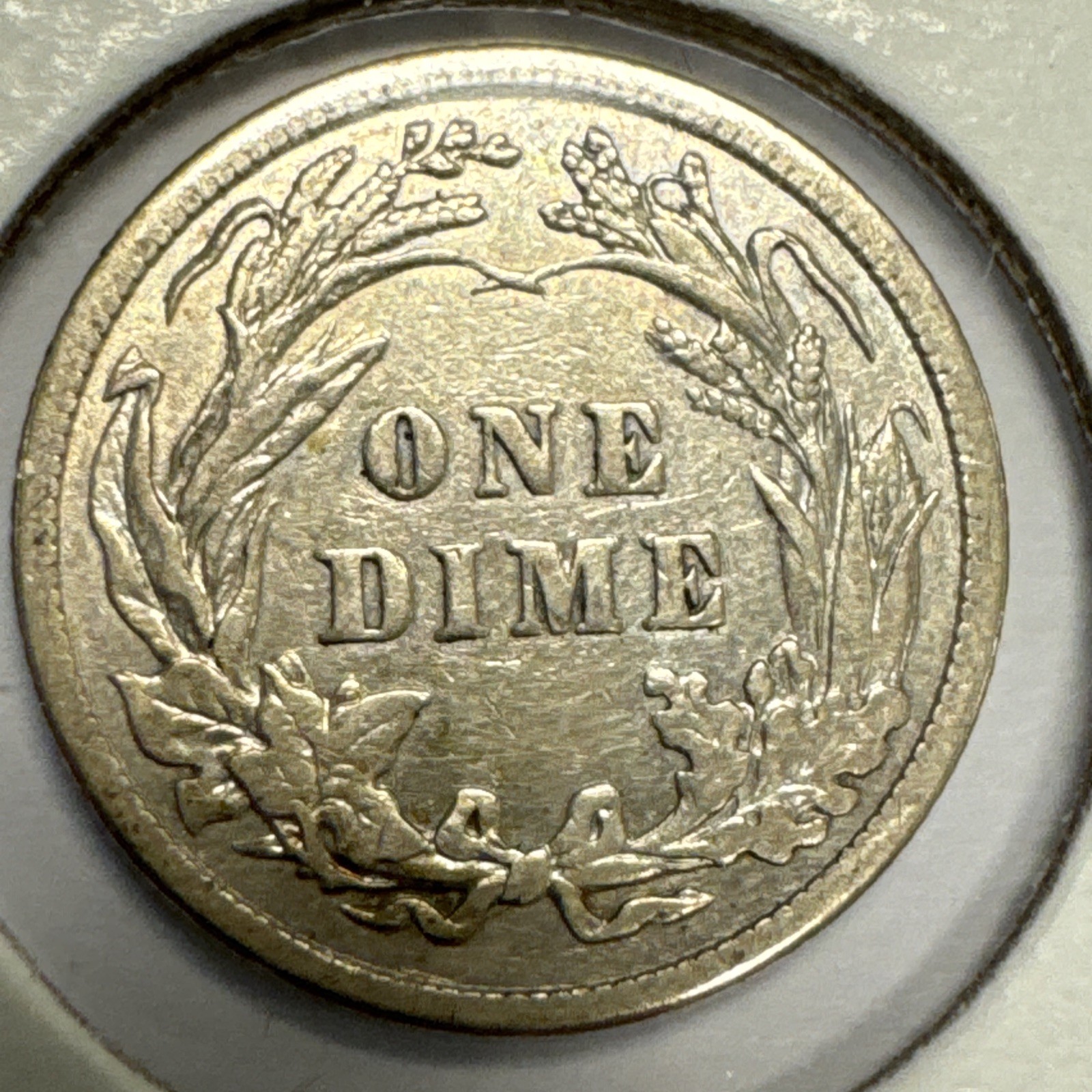 1915 Barber Silver Dime XF Details - Light Cleaning