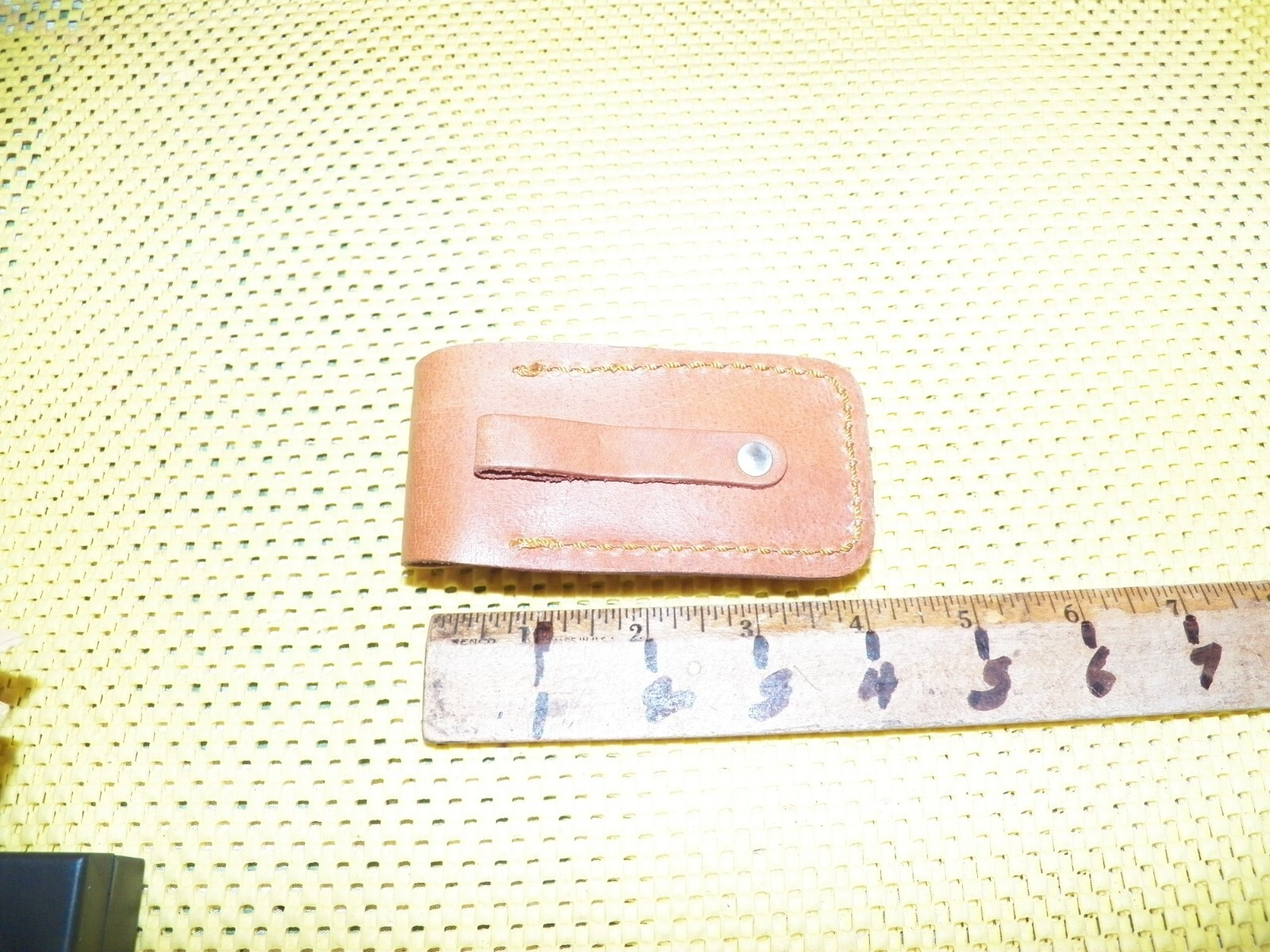 CRAFTSMAN Utility Box Cutter Lockback Folding Knife w/ Leather Sheath