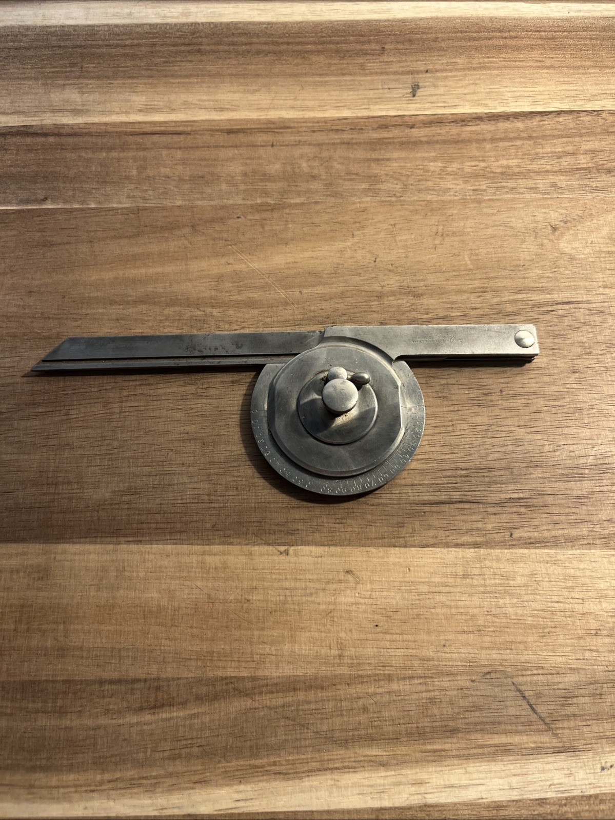 Vtg L.S. Starrett 7" Universal Bevel Protractor Pat May 10 1892