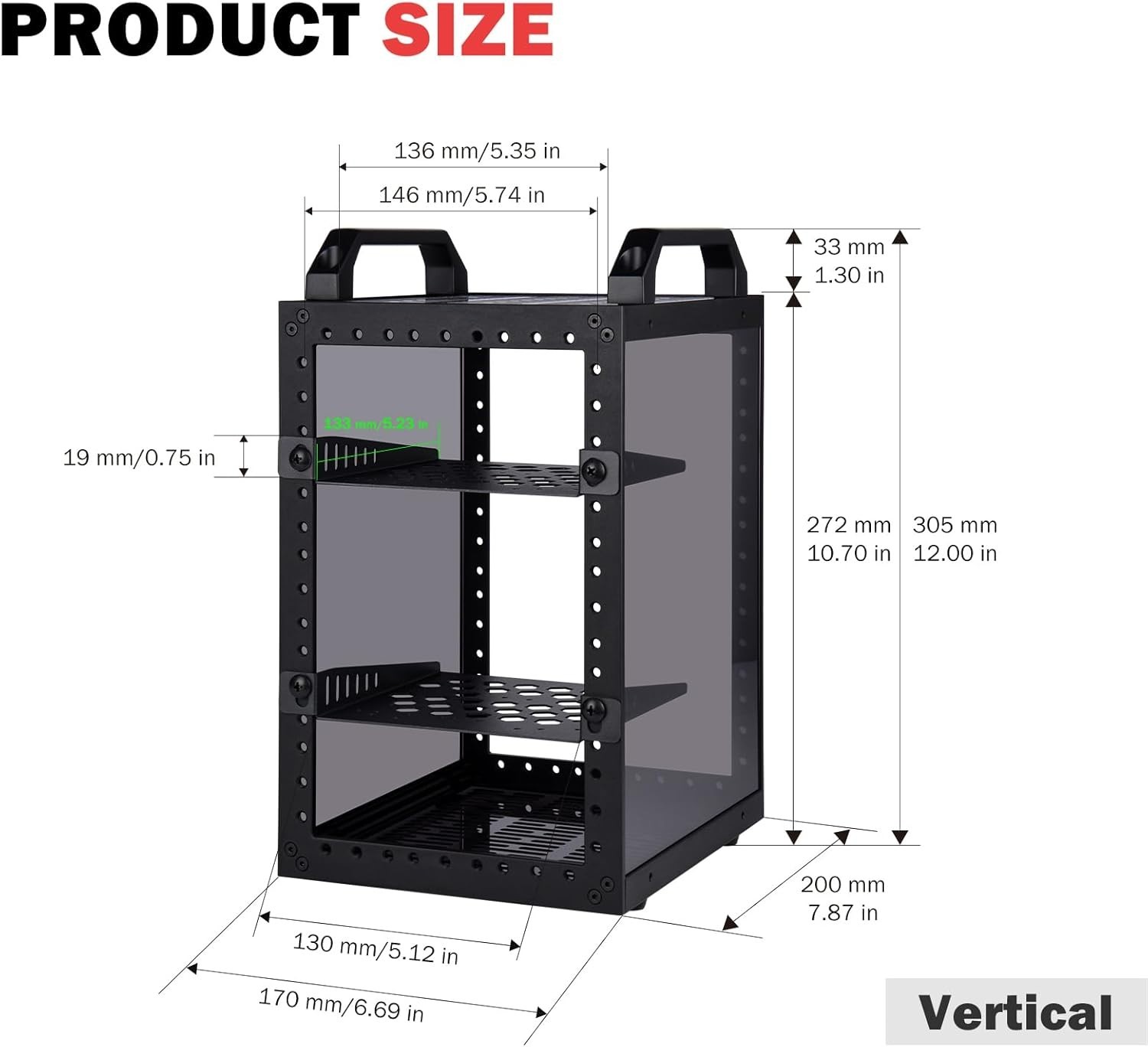 DeskPi RackMate TT Mini Server Cabinet for Mini PC, Network, Servers, Audio, ...