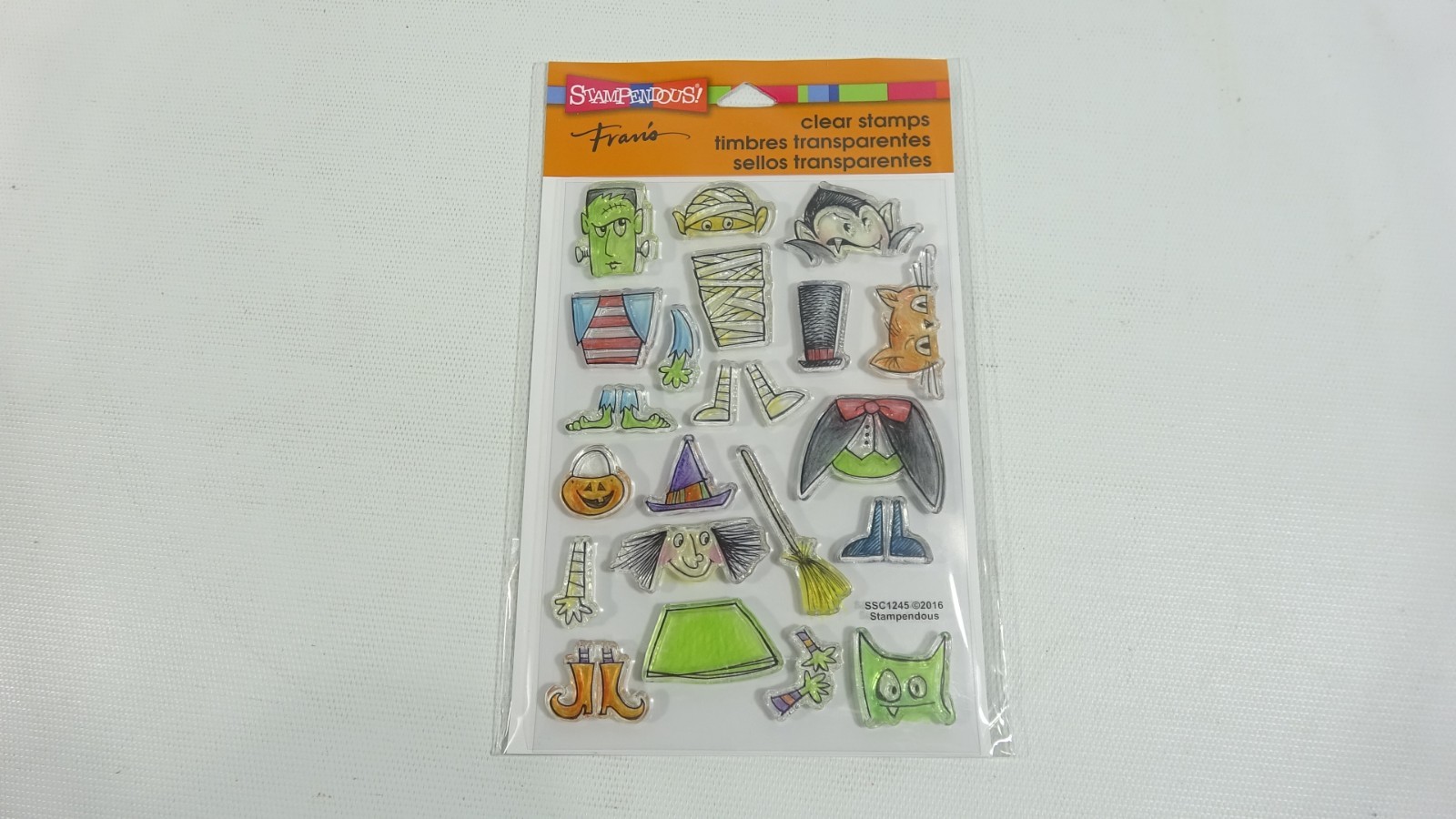 2016 Stampendous! Fran's Clear Halloween Cling Mount Rubber Stamps SSC1245
