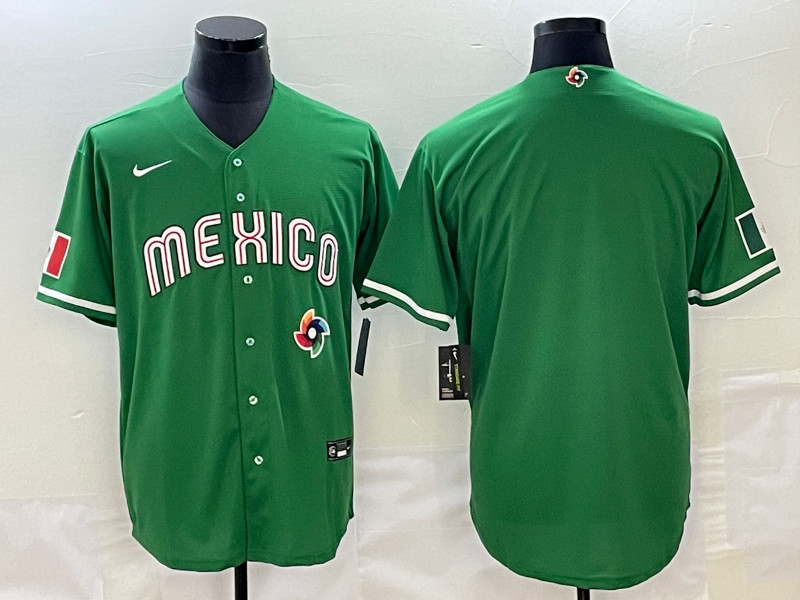 Men's Mexico Baseball Randy Arozarena Green 2026 World Baseball Classic Stitch!!