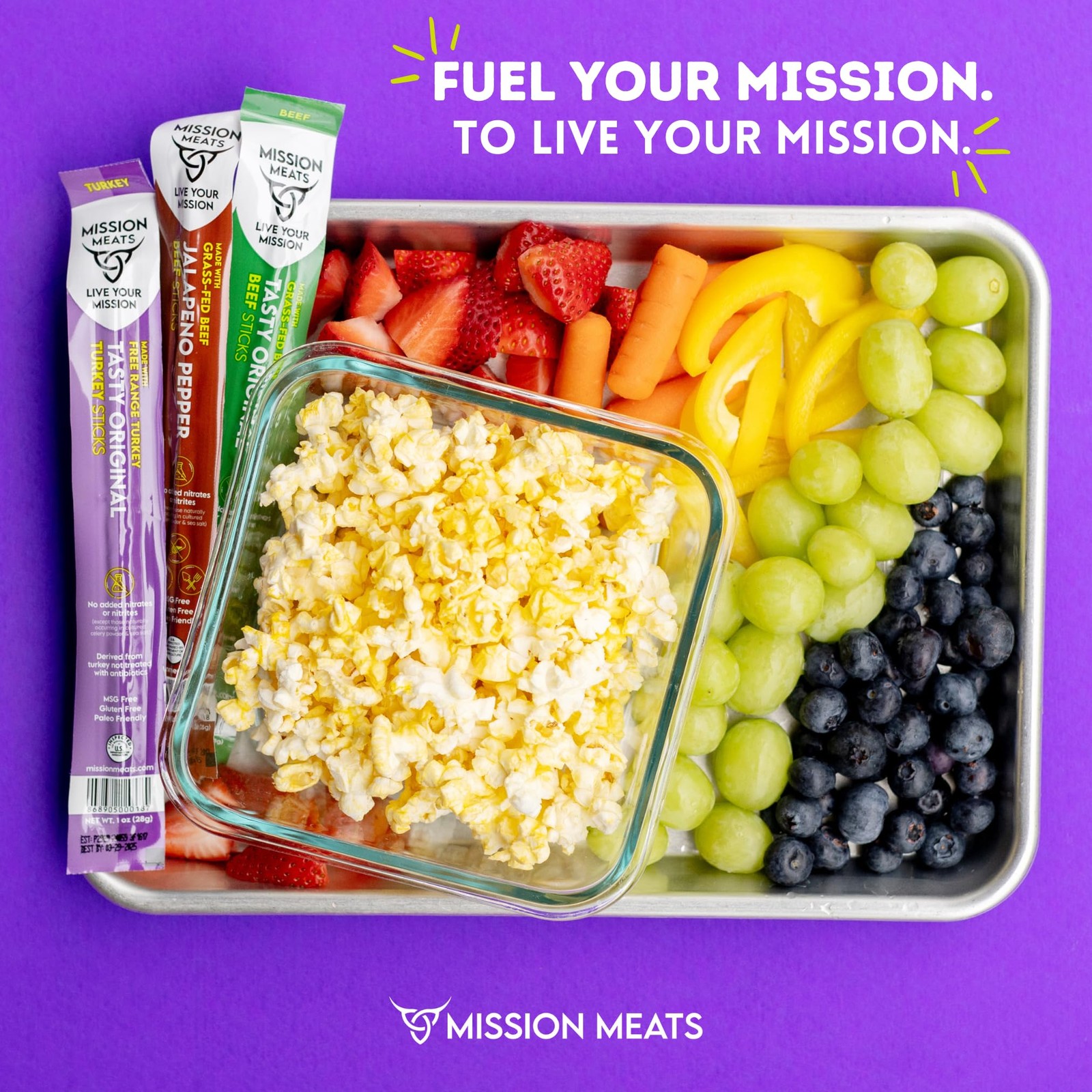 Mission Meats Variety Pack with Certified Organic Beef, Grass Fed, Range Turk...