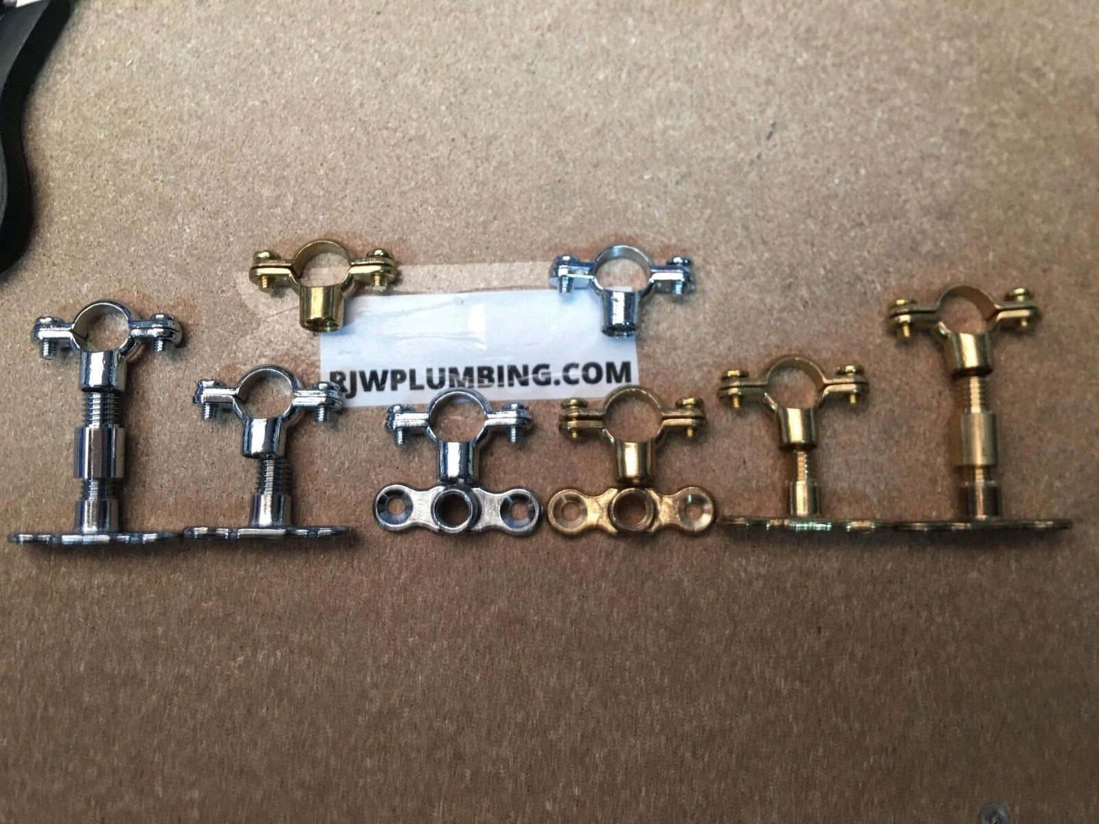 Chrome or Brass munsen ring Brackets 15mm 22mm 28mm 35mm, 42mm, 54mm, pipe clips