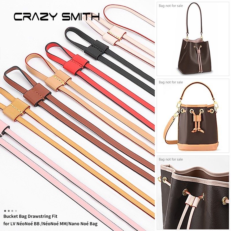 Vachetta Leather Drawstring w/cinch for LV Noe BB Nano Handbag Replacement Strap