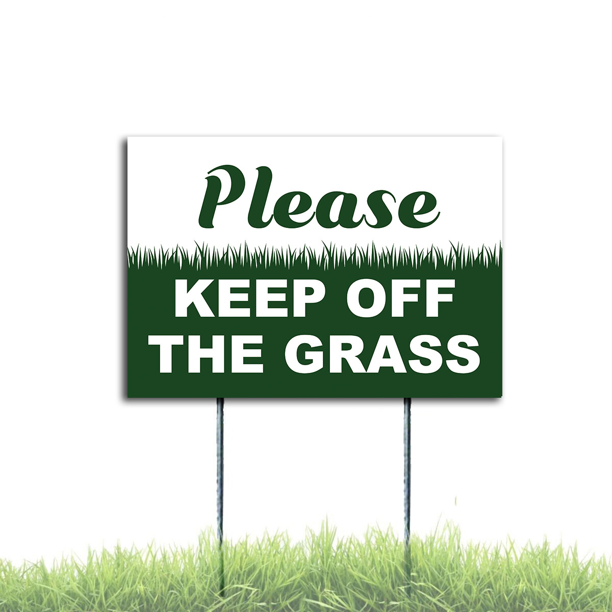 Please Keep Off The Grass Sign Coroplast Plastic Outdoor Window  Stake
