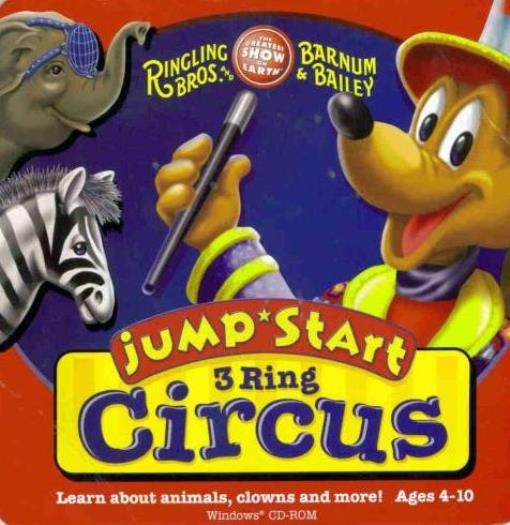 JumpStart 3 Ring Circus PC CD kids learn animals clowns! Ringling Bros. & Barnum