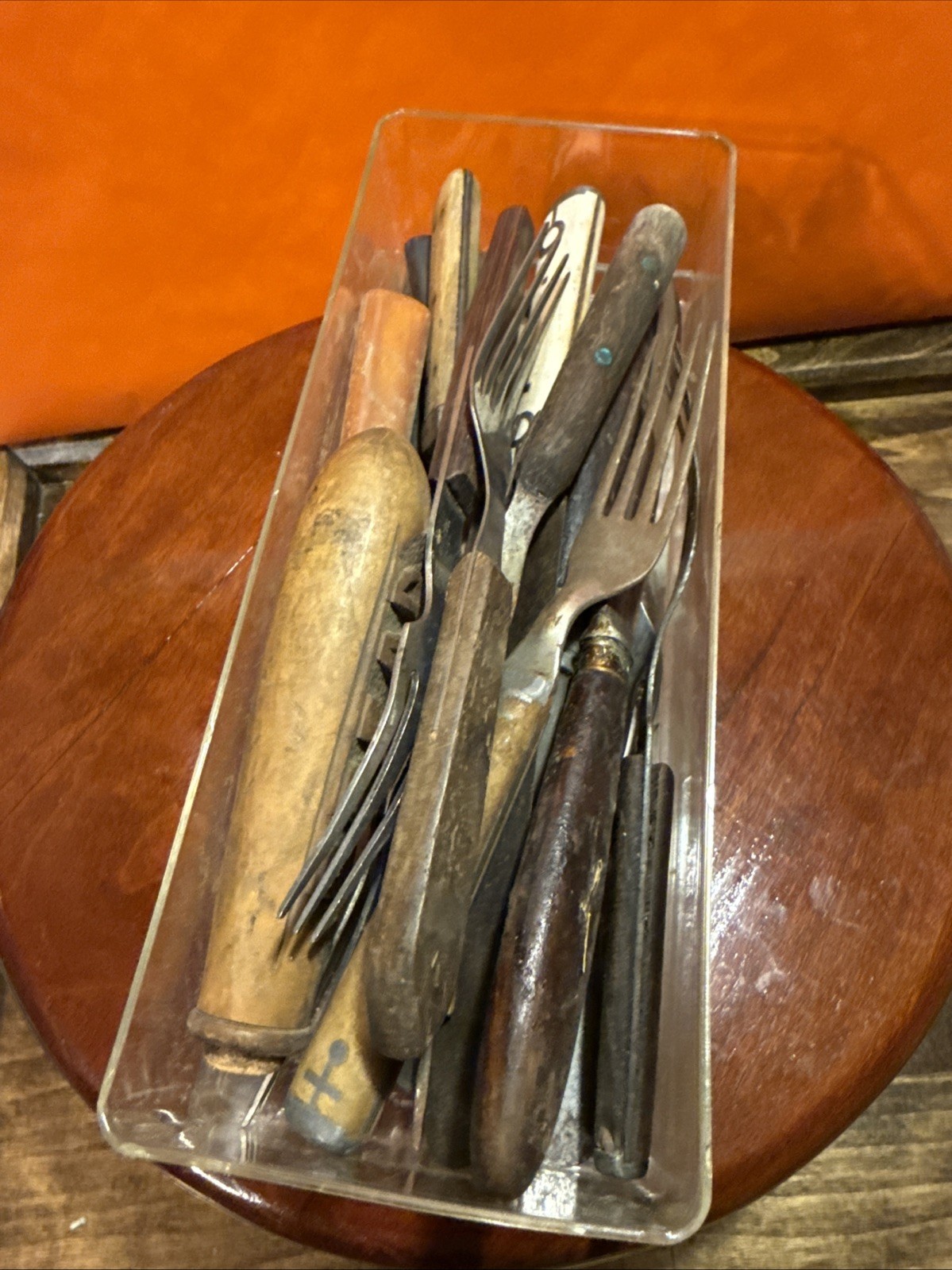 Lot of Silverware Oddities 21 Pieces One Hand carved Handle -Bread