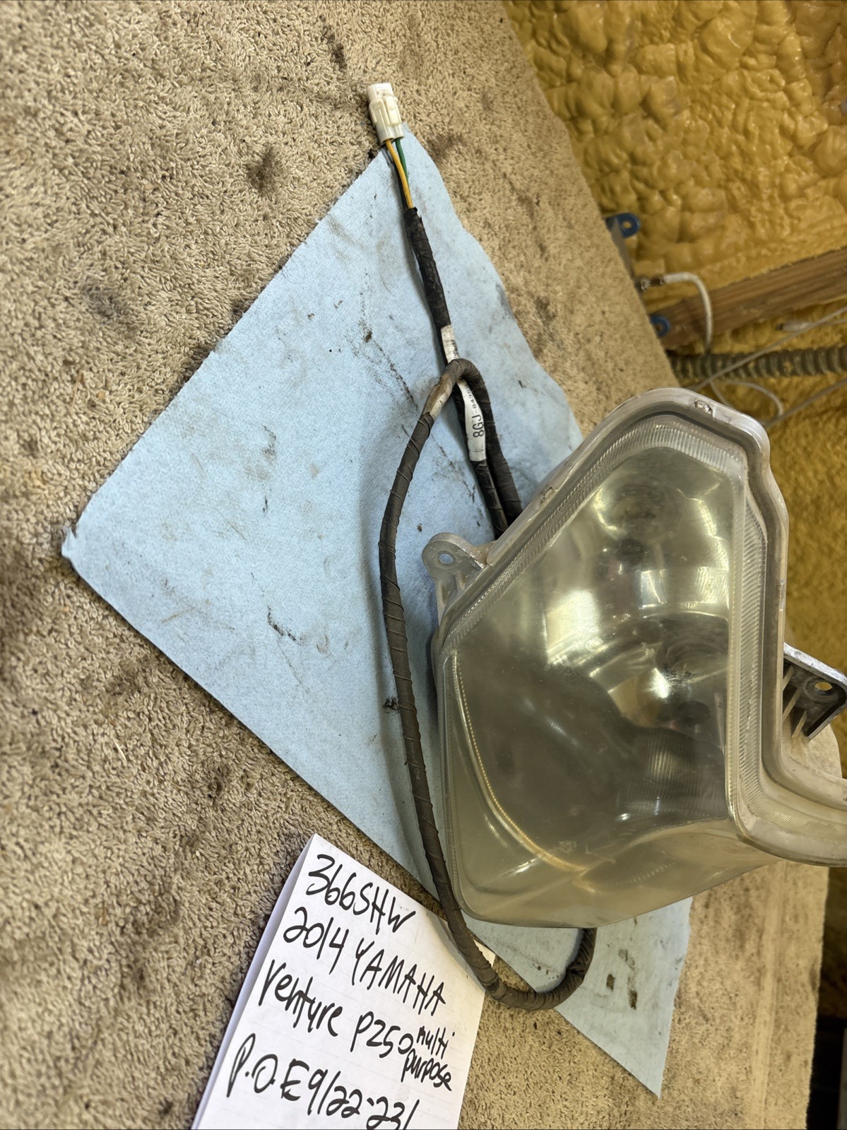 2014 Yamaha Venture PZ 50 Front Headlight Assembly 366