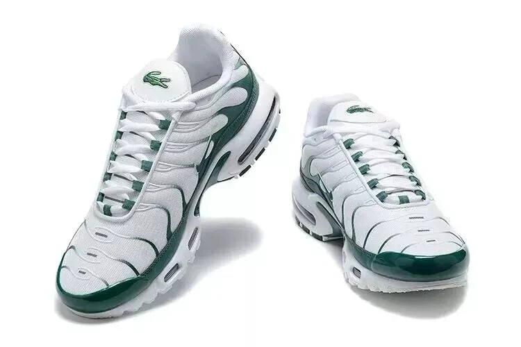 DS Nike Air Max Plus TN White Green Cushioned Sports Men's Shoes Brand New