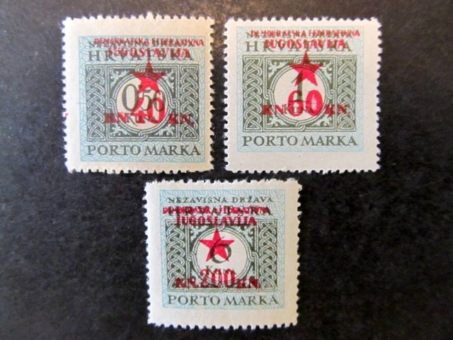 YUGOSLAVIA - CROATIA, ZAGREB (1945) POSTAGE DUE, MHG