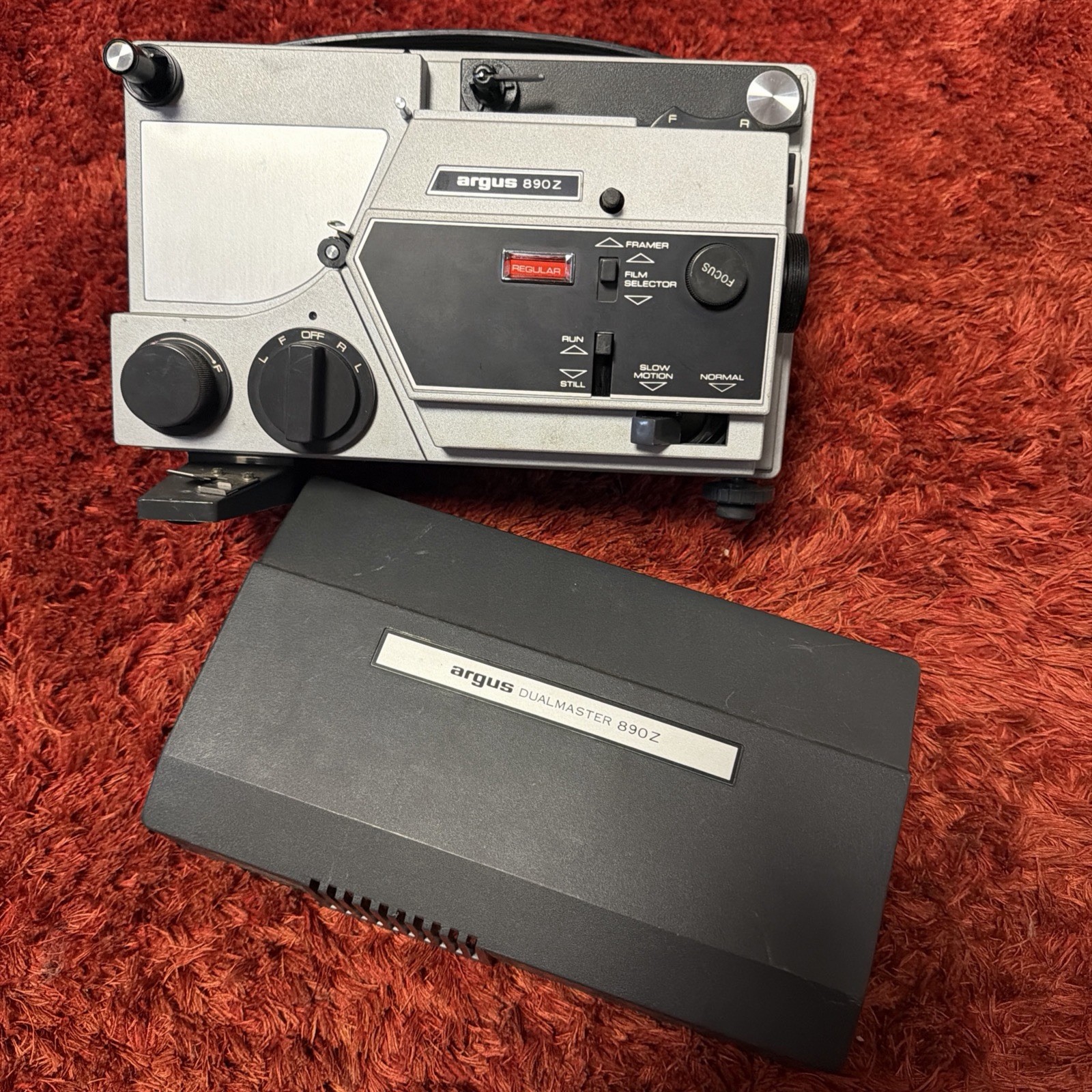 Argus Dualmaster 890Z Movie 8mm Film Projector, Made in Japan No Cord Parts
