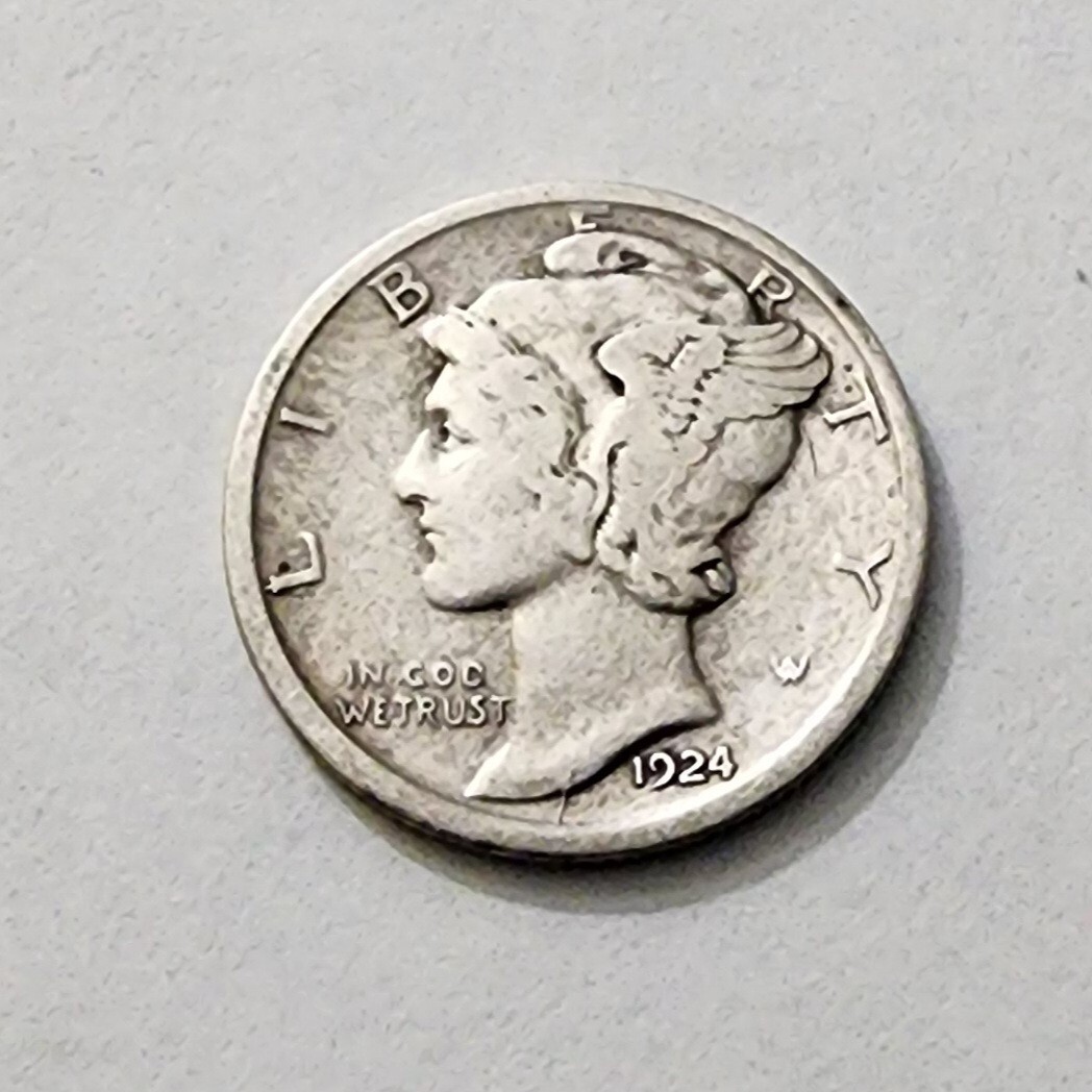 1924 D MERCURY SILVER DIME
