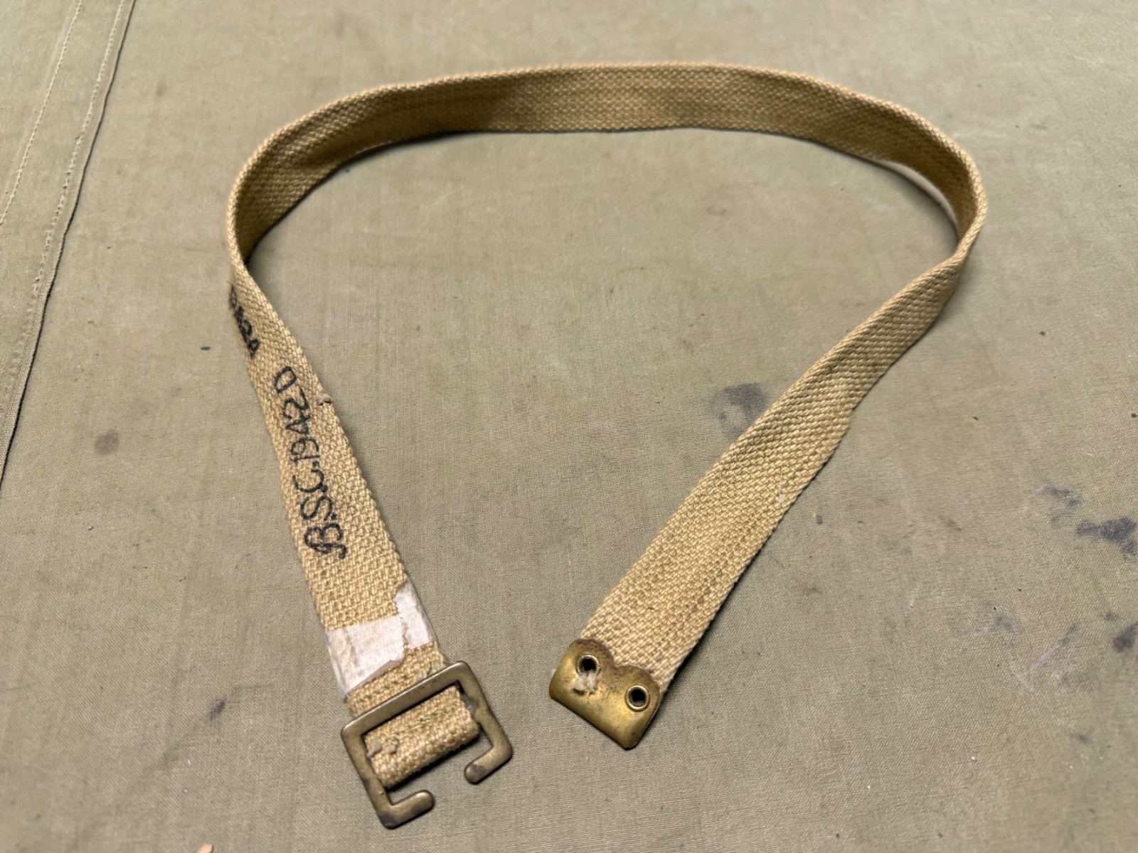 ORIGINAL BRITISH P1937 P37 SPARE EQUIPMENT WEB STRAP