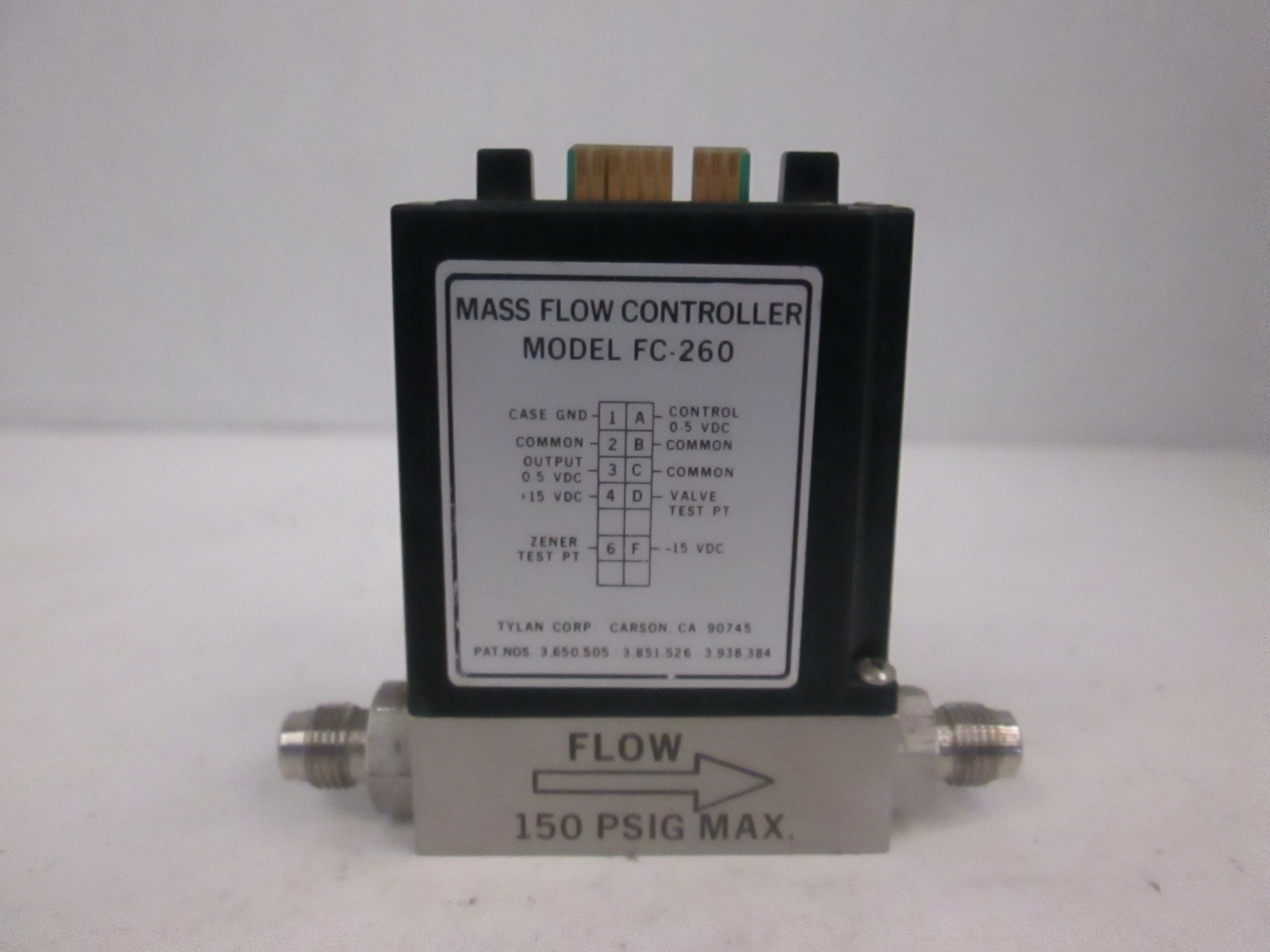 Tylan FC-260, Mass Flow Controller MFC, O2, 2 SLPM, Used