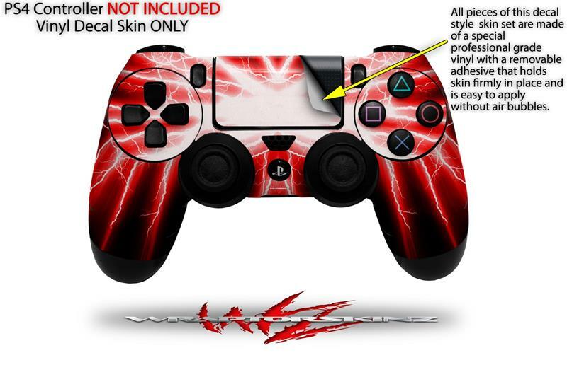 Skin for Playstation 4 Sony PS4 Controller Lightning Red