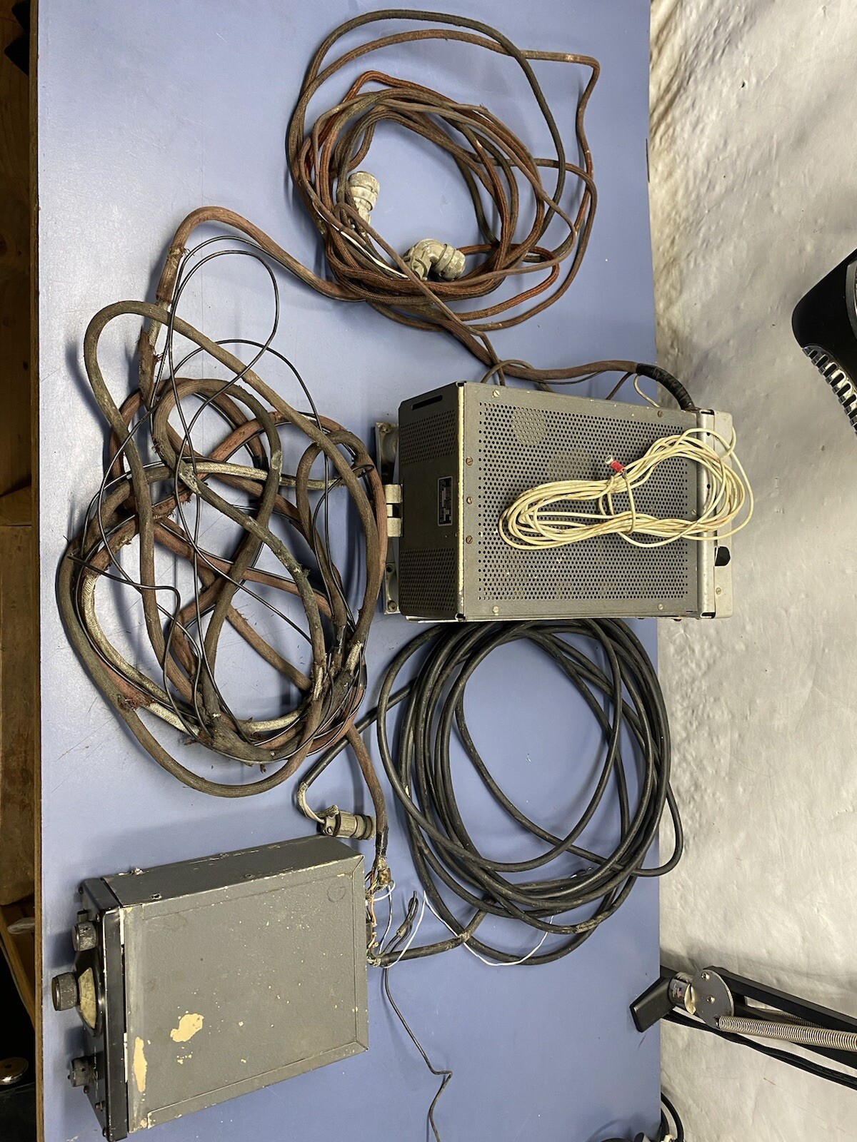 Vintage Aircraft Motorola Receiver 2303-C ADF-12 Amplifier 5515G Harness & Trays